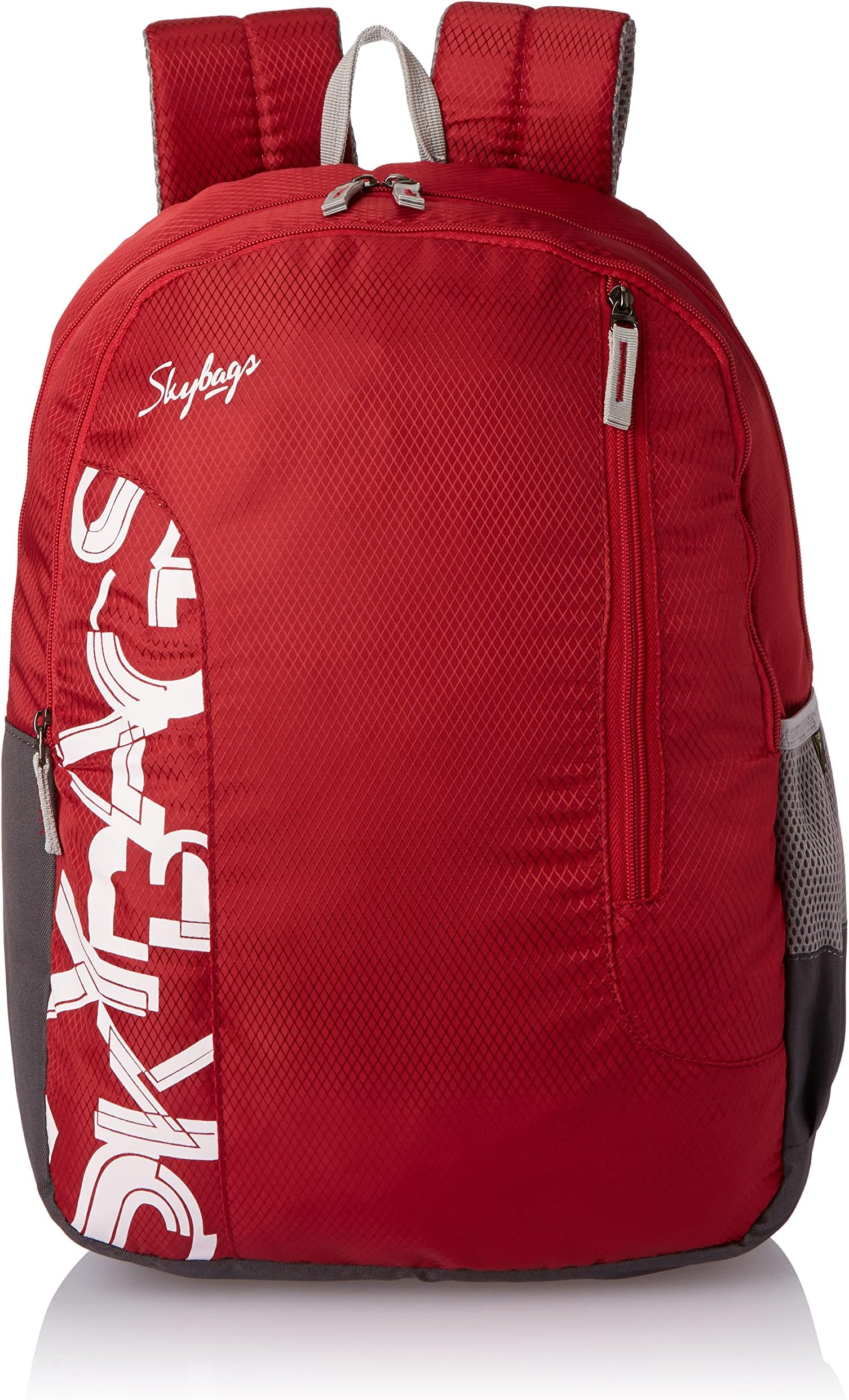 Skybags Casual Backpack 28L, 2 Main Compartments, Bottle Pocket, Front Pocket, Padded Shoulder Strap, Red, One Size, backpack