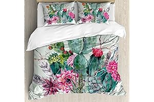 Spring Garden Boho Cactus Bedding Set
