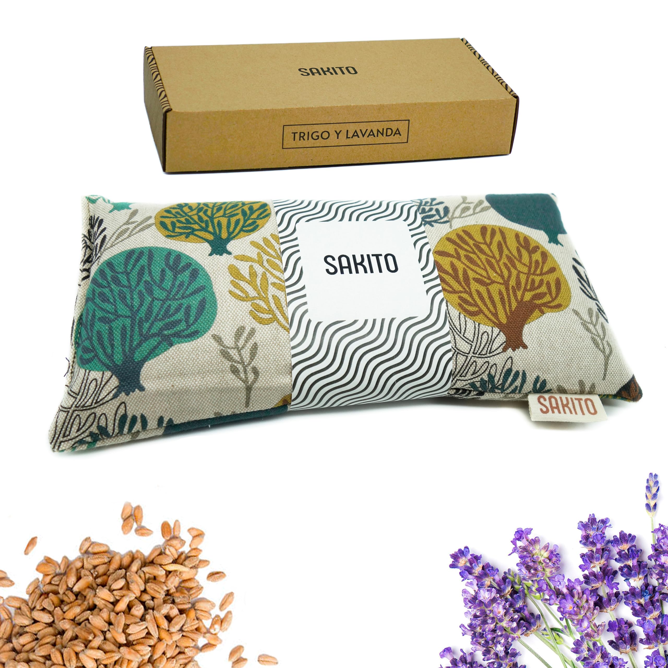 Cuscino Termico Microonde (25x12 cm) - Cuscino Riscaldabile Naturale per Dolori Mestruali - Utilizzo Caldo o Freddo - Elevata Ritenzione del Calore - Profumo di Lavanda - Scatola Inclusa
