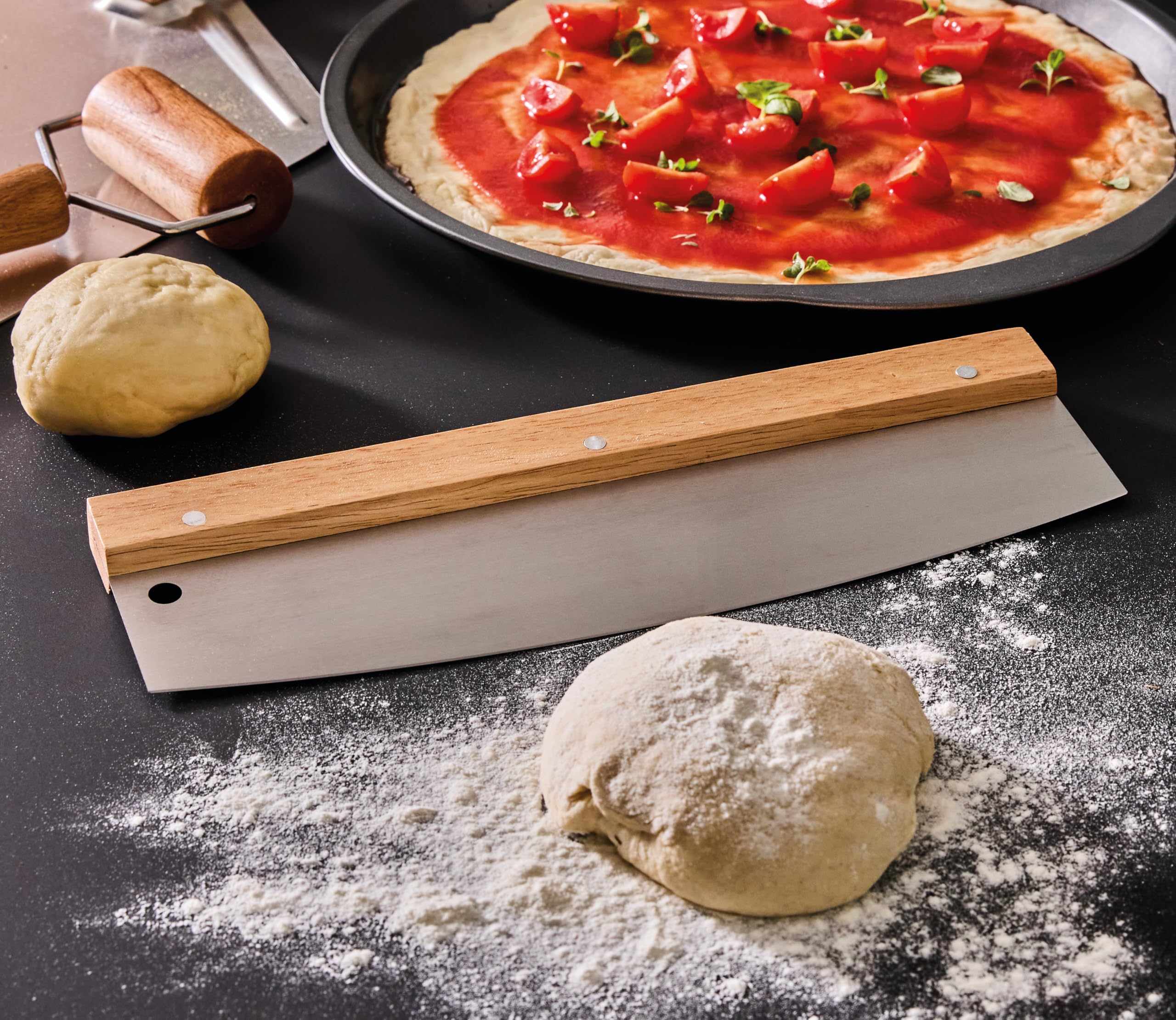 Tognana Planet Pizza, Pala pizza 73 x 30 cm con manico pieghevole, alluminio - legno