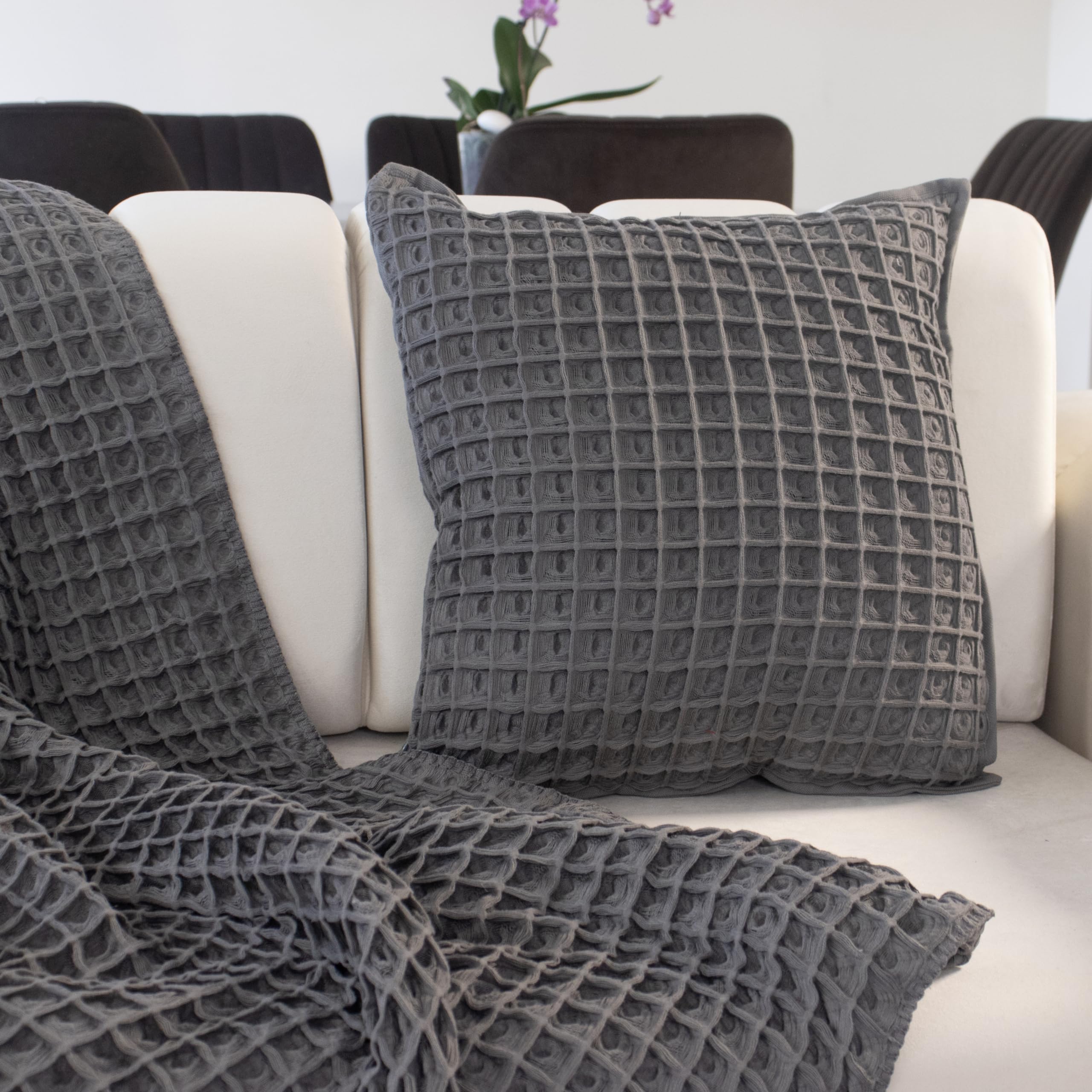 Bedsure - Manta De Algodón 100% Tamaño King Para Cama, Manta De Otoño De Tela Gofre, Ligera Y Transpirable, Suave Para Verano, Menta, 104 X 90