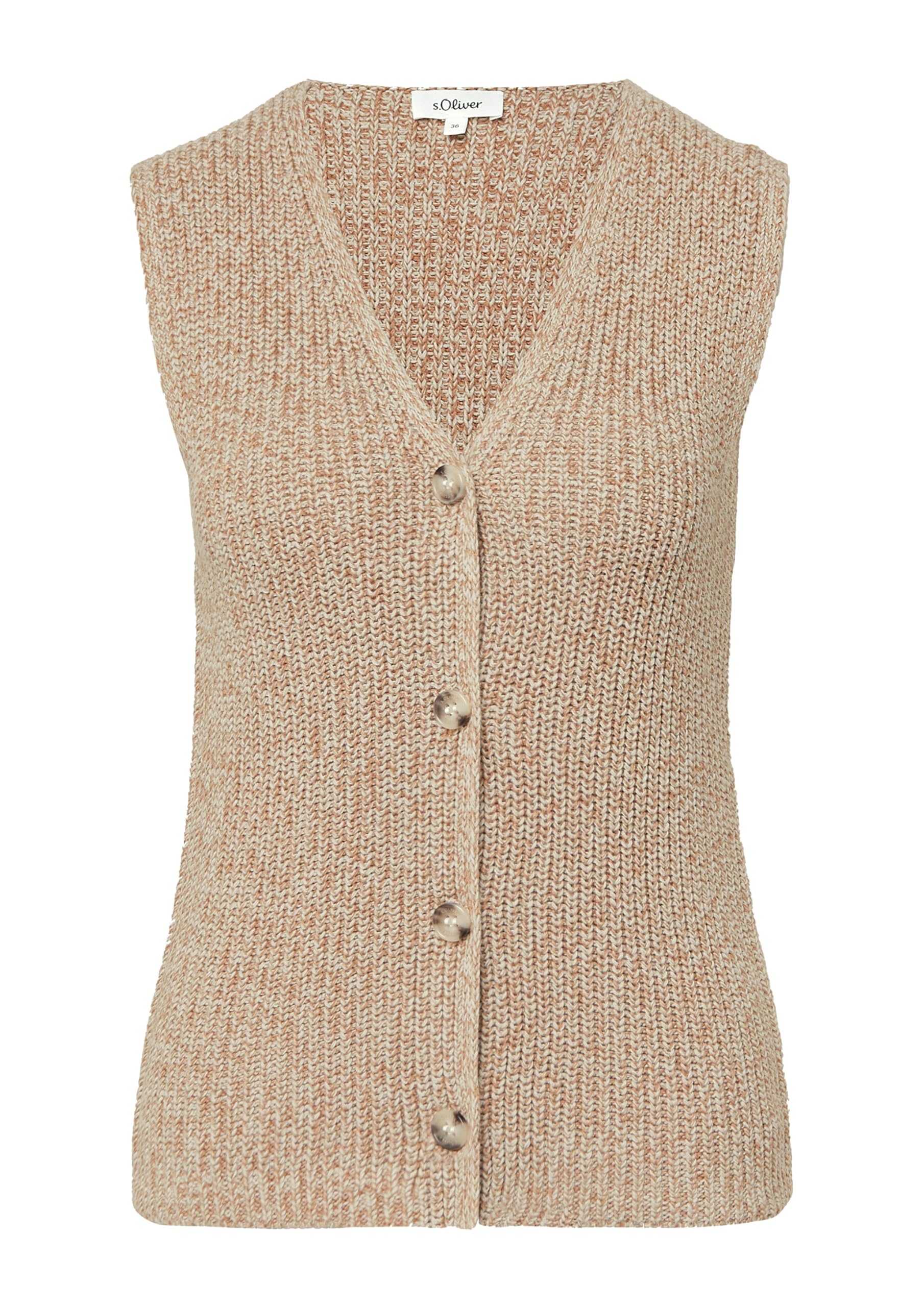s.Oliver Strickweste im Slim Fit mit Knopfleiste