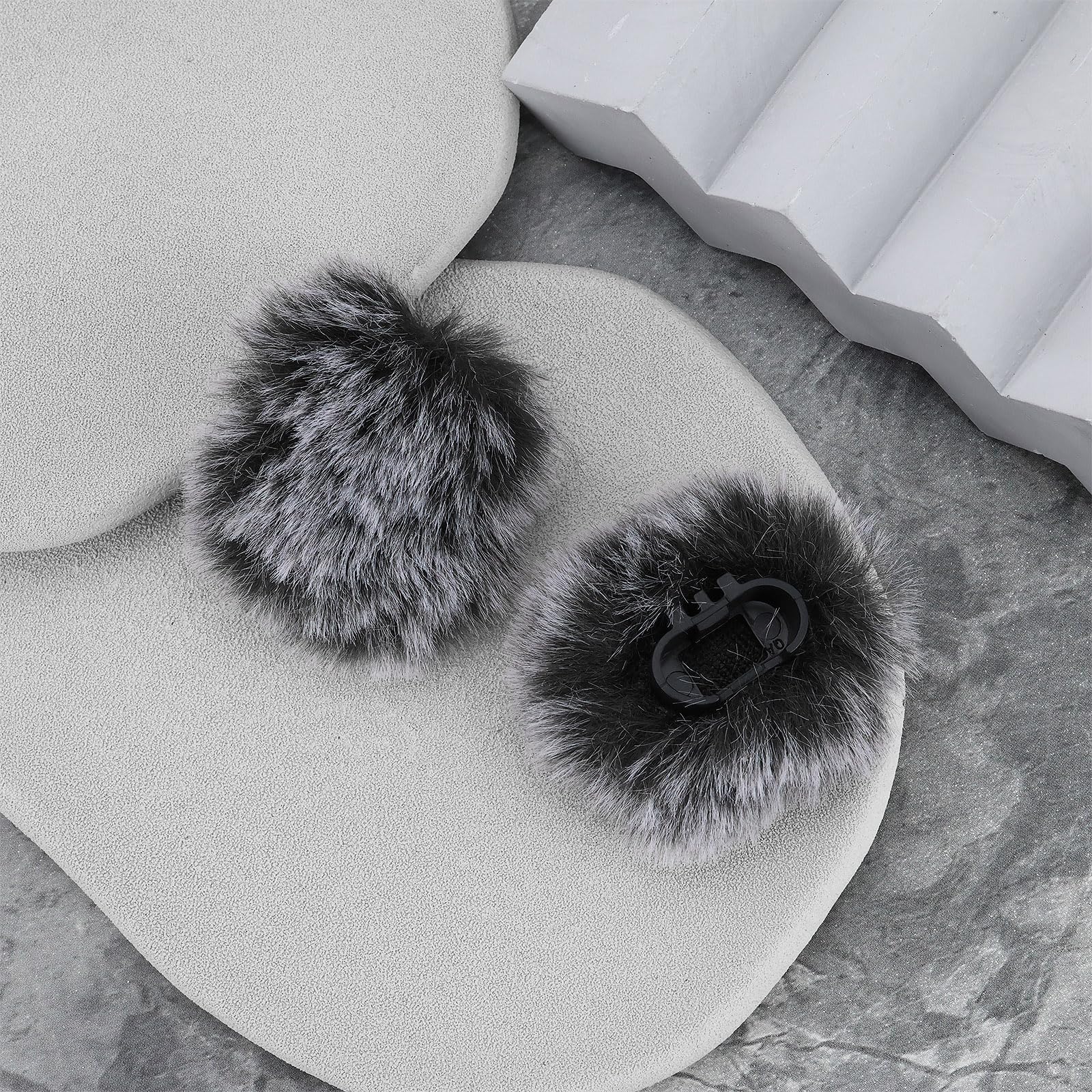 SING F LTD 2 micrófonos peludos compatibles con Hollyland Lark M1 C1 compatible con micrófono Lavalier inalámbrico MOMA M1