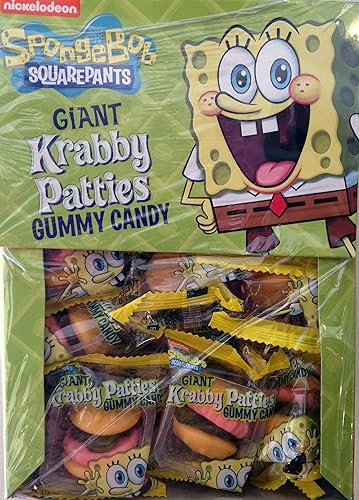 Miniatura 2 de Spongebob Squarepants Giant Krabby Patties Gummy Candy (paquete de 36)
