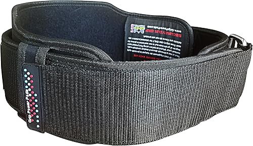 Miniatura 2 de Grip Power Pads Cinturón doble de neopreno para levantamiento de pesas de 6 pulgadas de ancho para hombres, soporte de madera trasera, fitness,