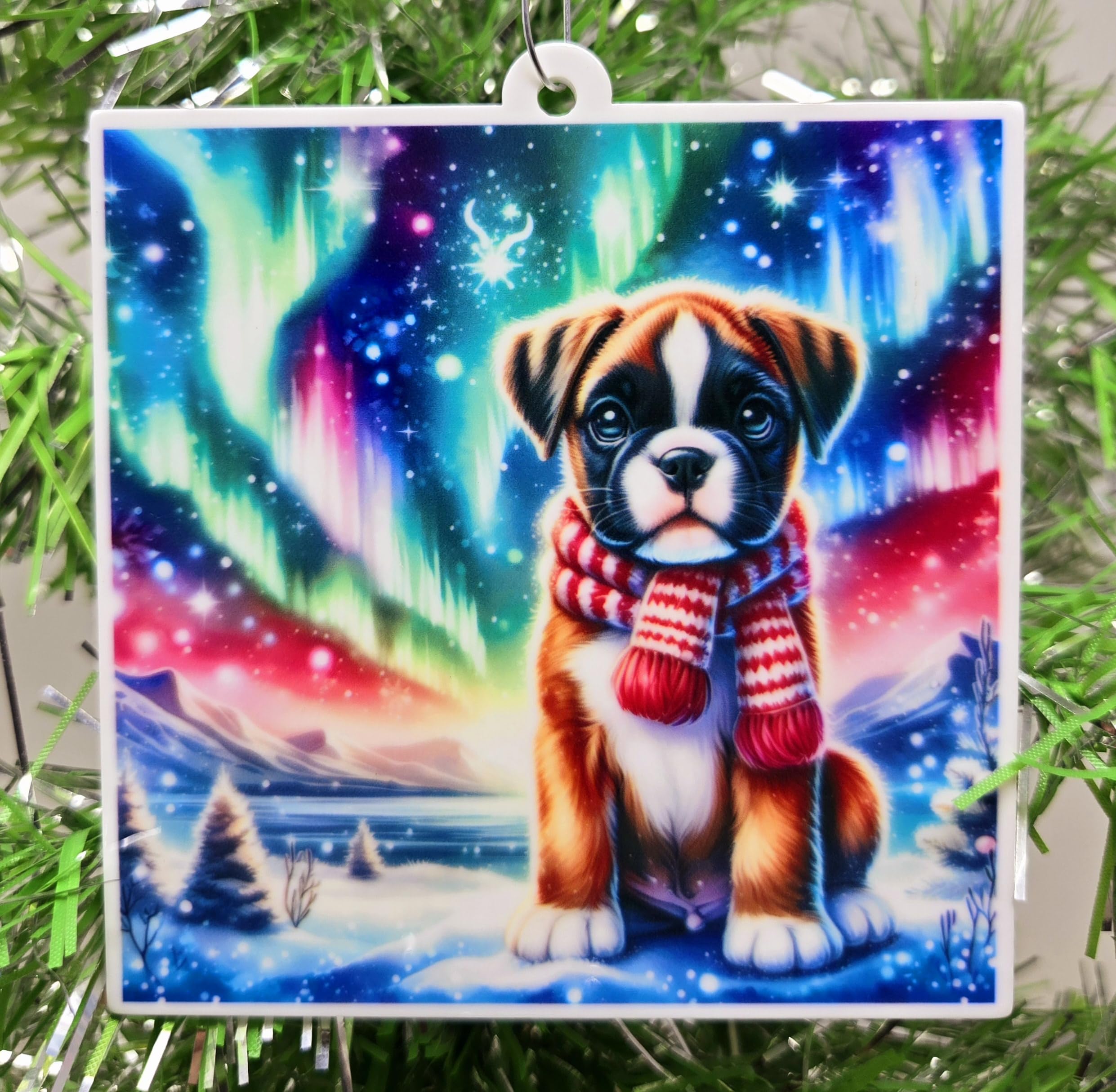 Décoration Noël Boxer, le cadeau idéal pour amoureux et propriétaires de chiens