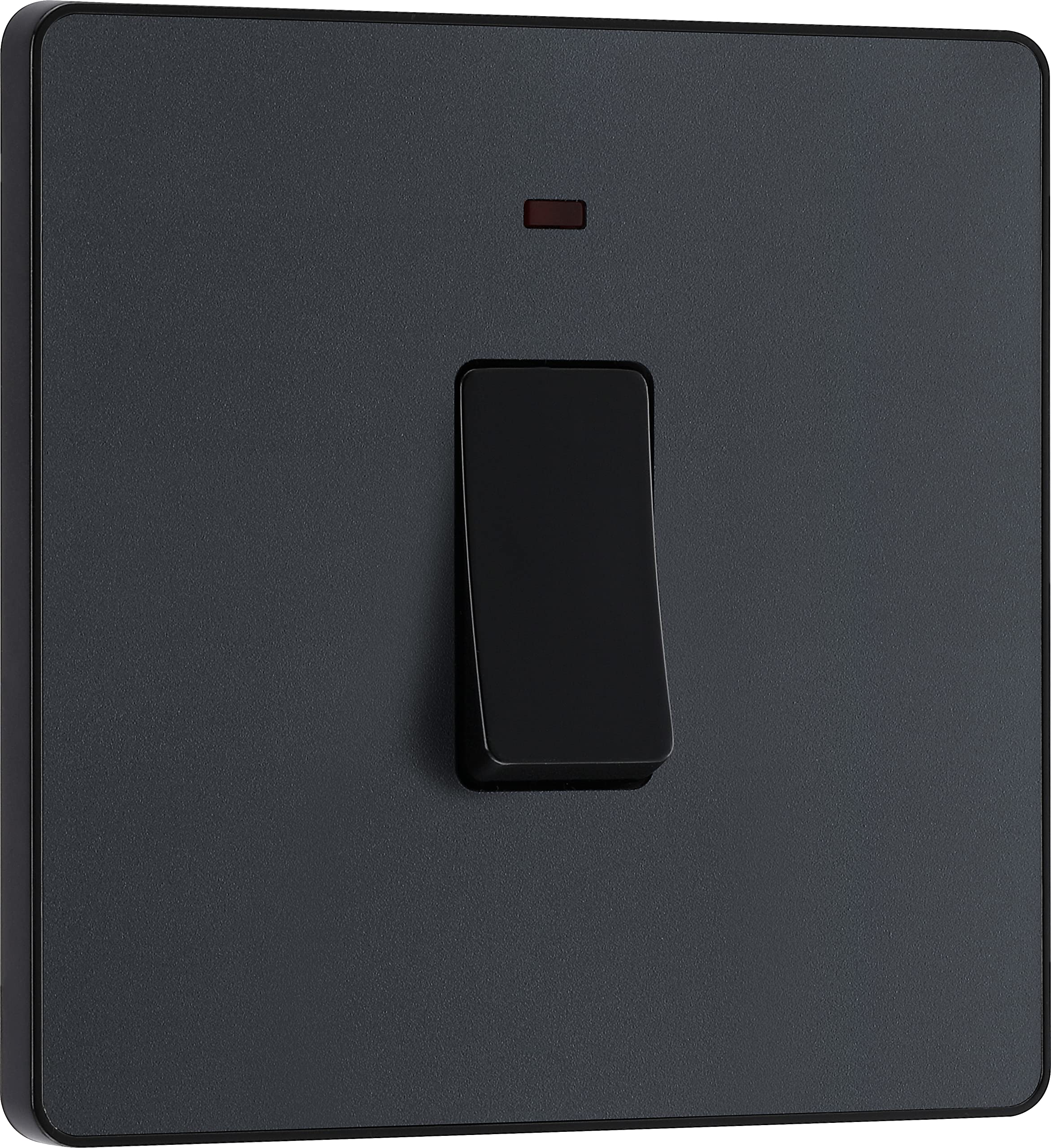 British General Bg Evolve Pcdmg31B Matt Grey 20A 2 Pole Led SwitchBlack Insert from B&Q