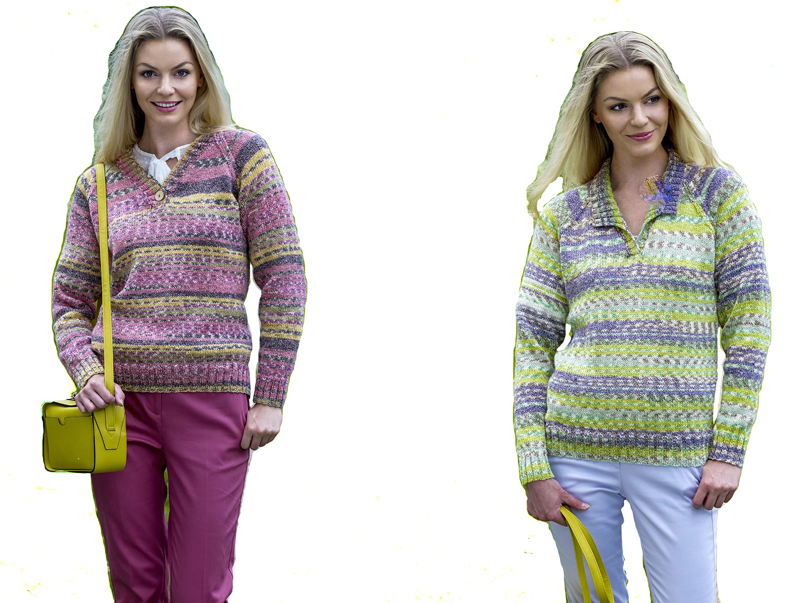 King Cole 5306 Knitting Pattern Womens Easy Knit Raglan Sweaters in Drifter DK