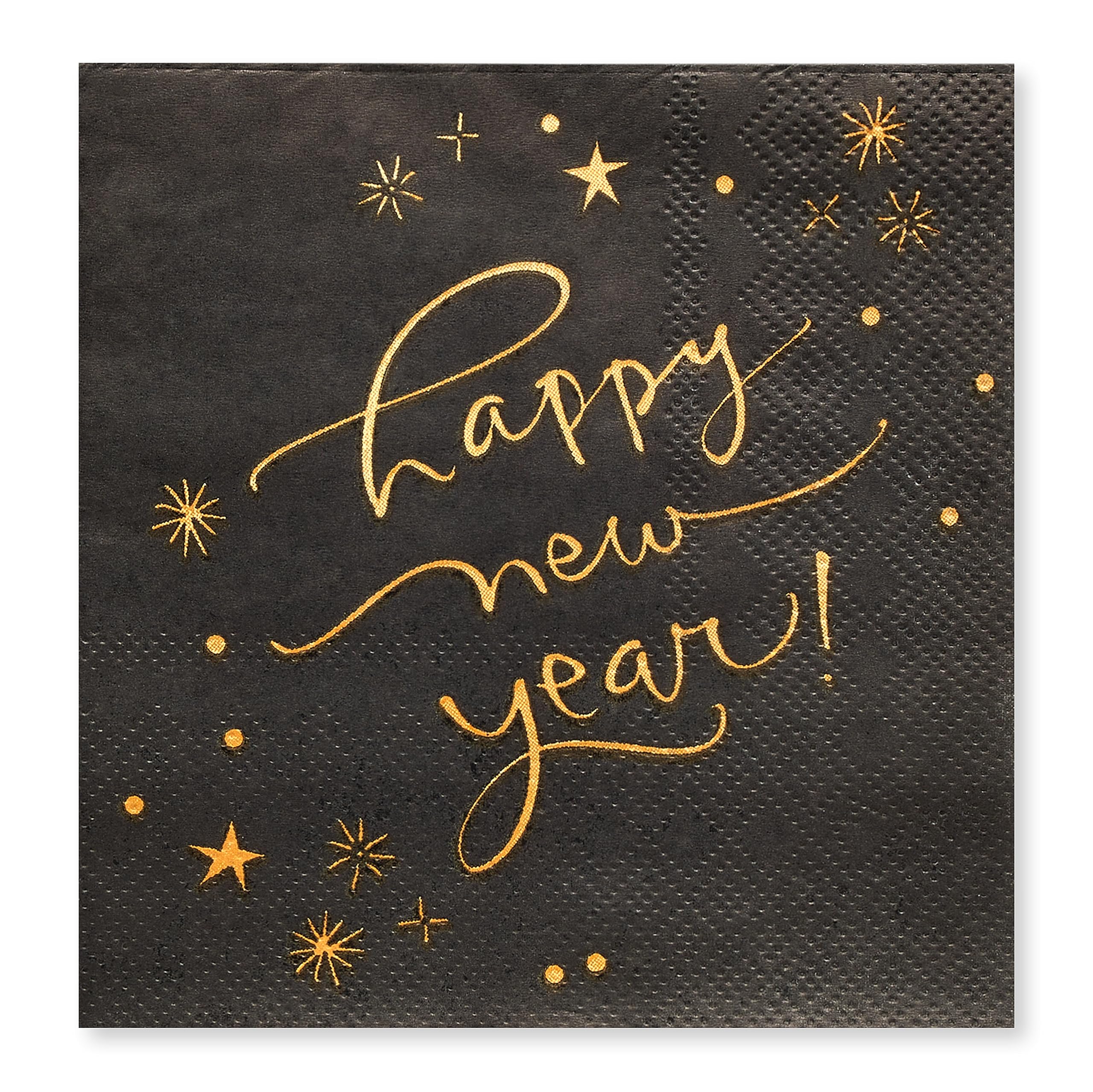 American Greetings New Years Eve Party Supplies - Designed by Kathy Davis, Beverage Napkins (50-Count)