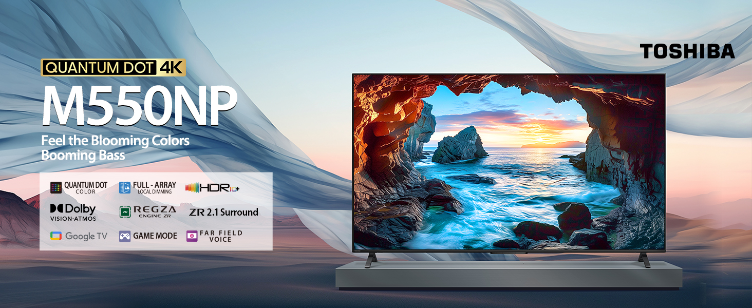 TOSHIBA 164 cm (65 inches) M550NP Series 4K Ultra HD Smart QLED