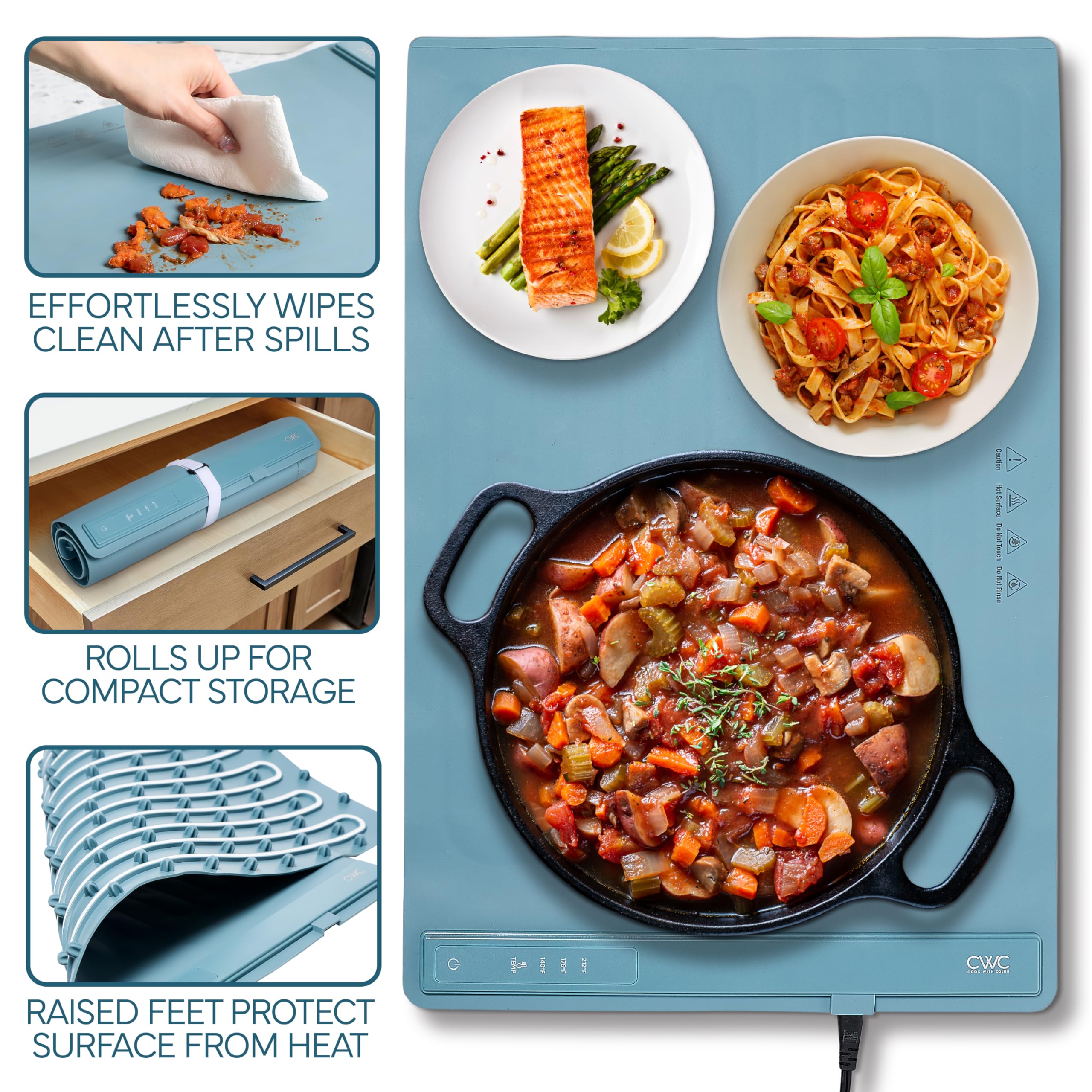Amazon.com: COOK WITH COLOR 350W Electric Food Warming Mat