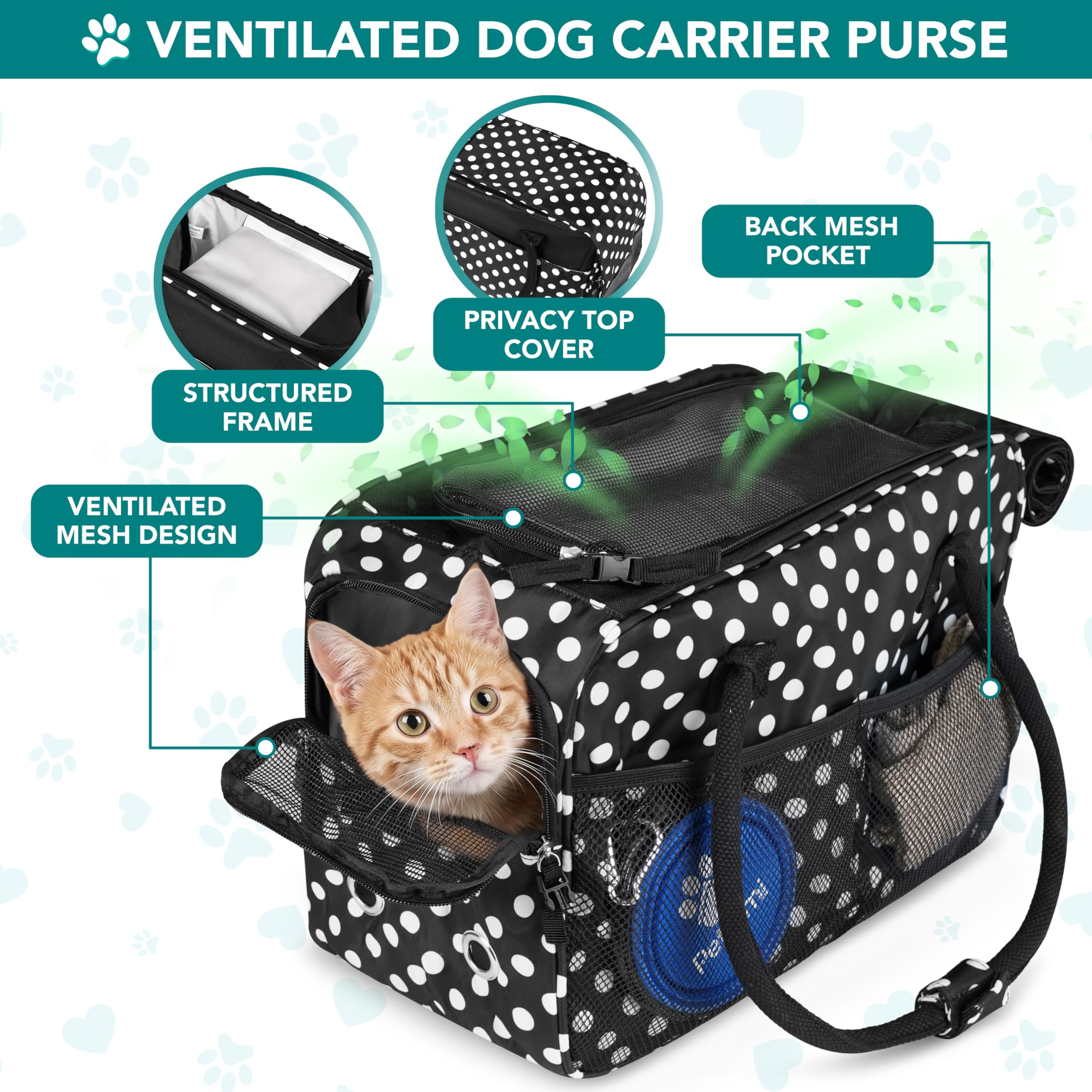 Amazon.com: PetAmi Dog Purse Carrier for Small Dogs Cats, TSA