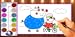 Glitter coloring game cartoon Pig drawing pages