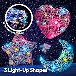 Klever Kits 3D String Art Kit for Kids, Light Up String Light with 30 Multi-Colored LED Bulbs, Arts and Crafts Set, Christmas Toys Gifts for kids, Girl Toys 6 7 8 9