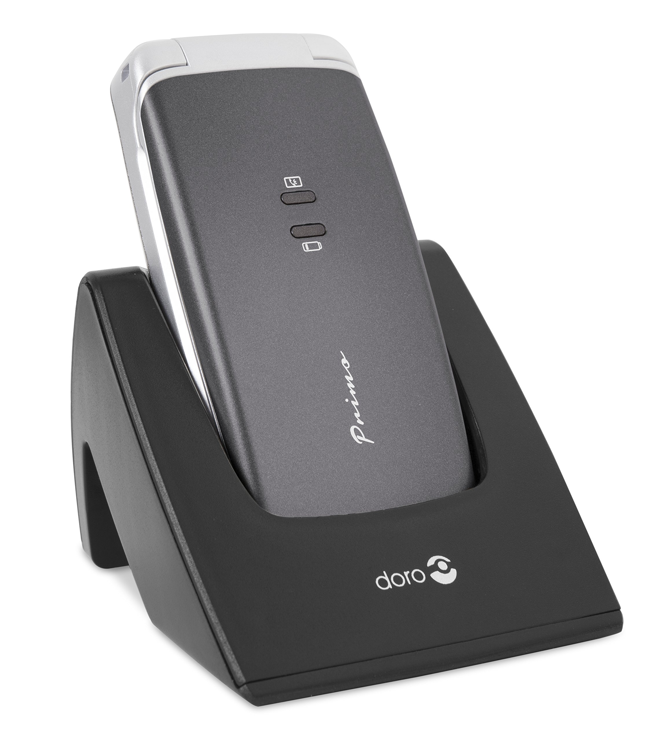 Primo 405 by Doro grau GSM Mobiltelefon (0,3 MP-Kamera, Bluetooth, Taschenlampe)
