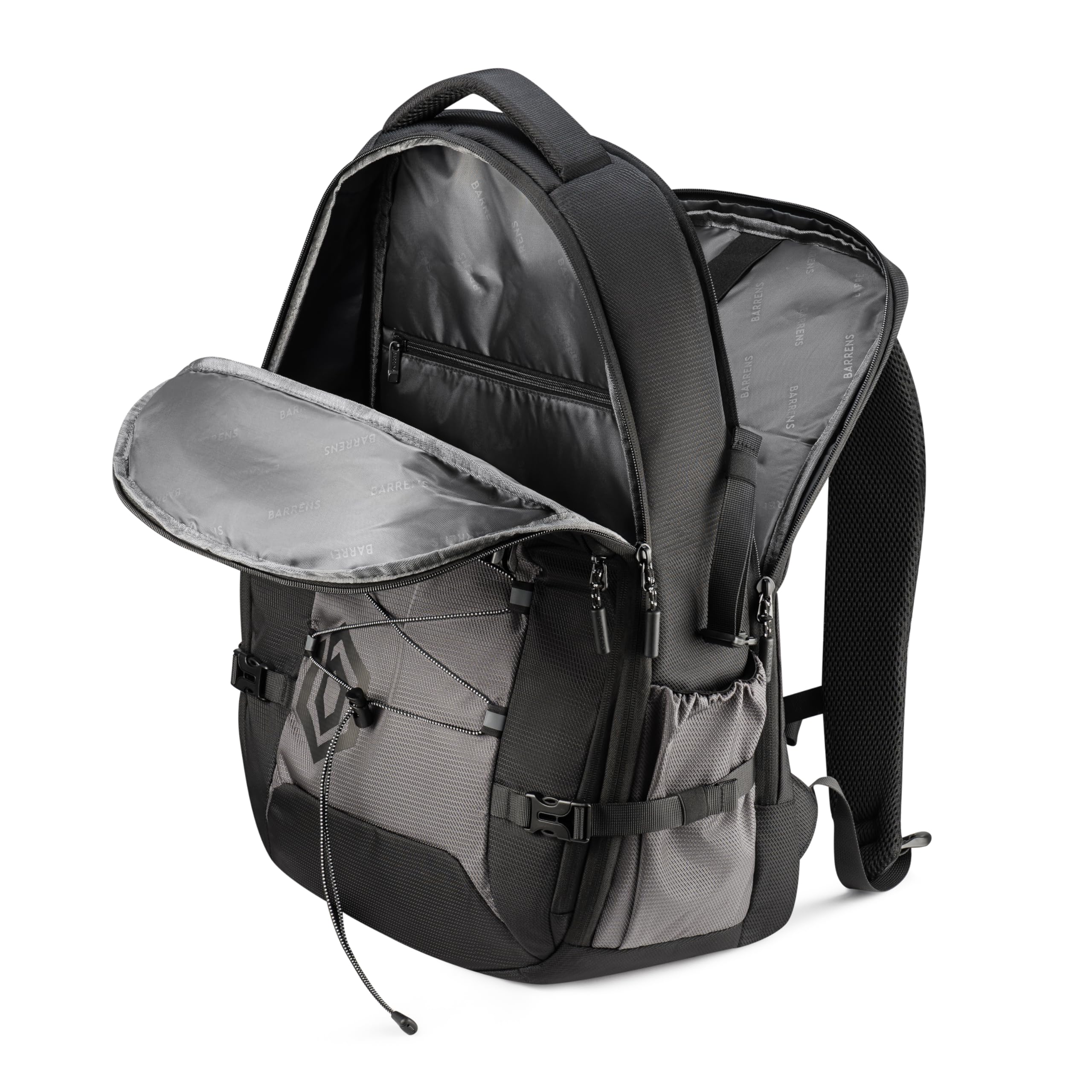 BARRENS - Zaino da viaggio 55x40x20 cm 38L grande, zaino per uomo e donna, bagaglio a mano per aereo, borsa da viaggio con scomparto per laptop da 17 pollici, zaino per affari e viaggi, grigio
