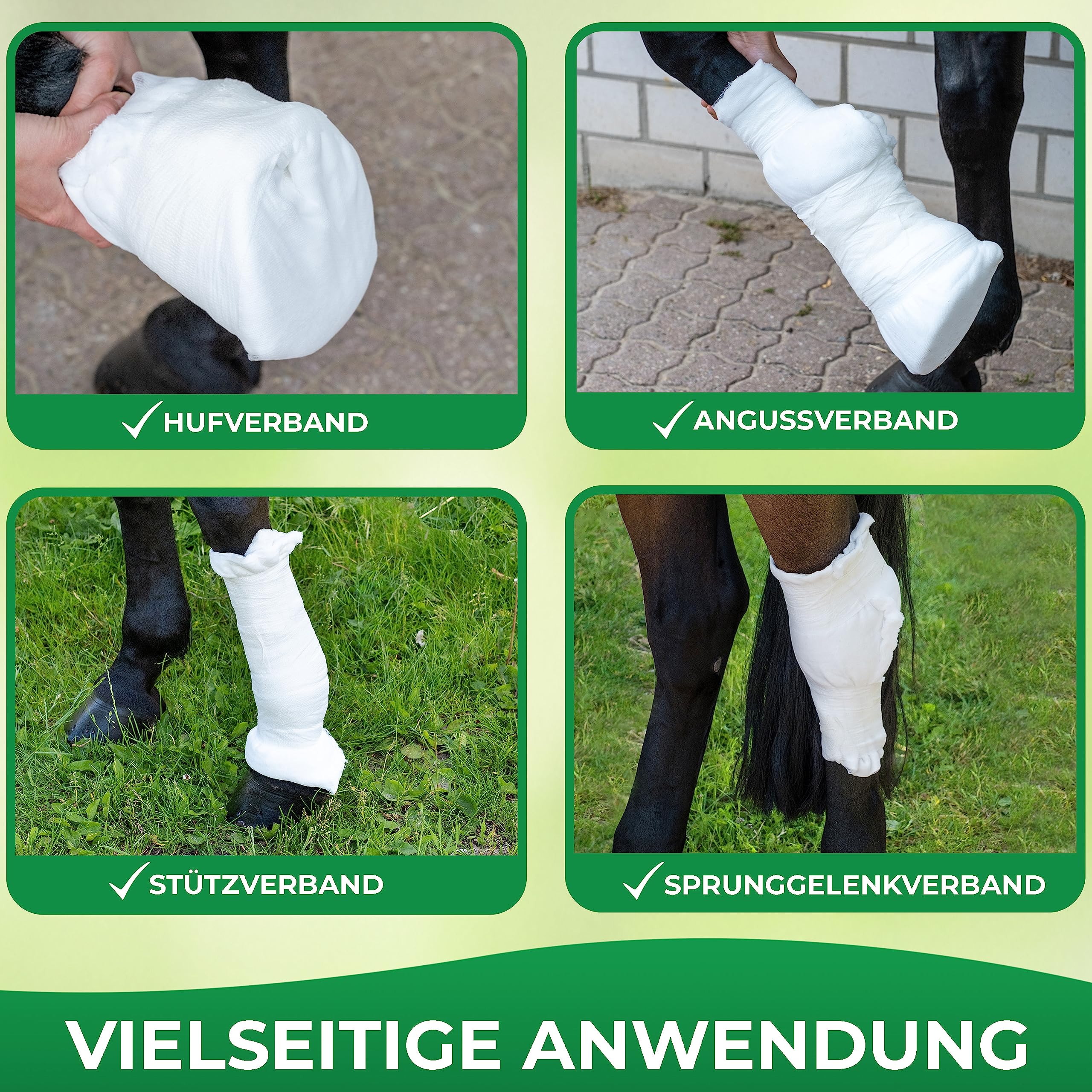 Mullwatterolle Pferd 40cm x 5m | Verbandwatte für die Stallapotheke | Zuverlässige Erste Hilfe für dein Pferd