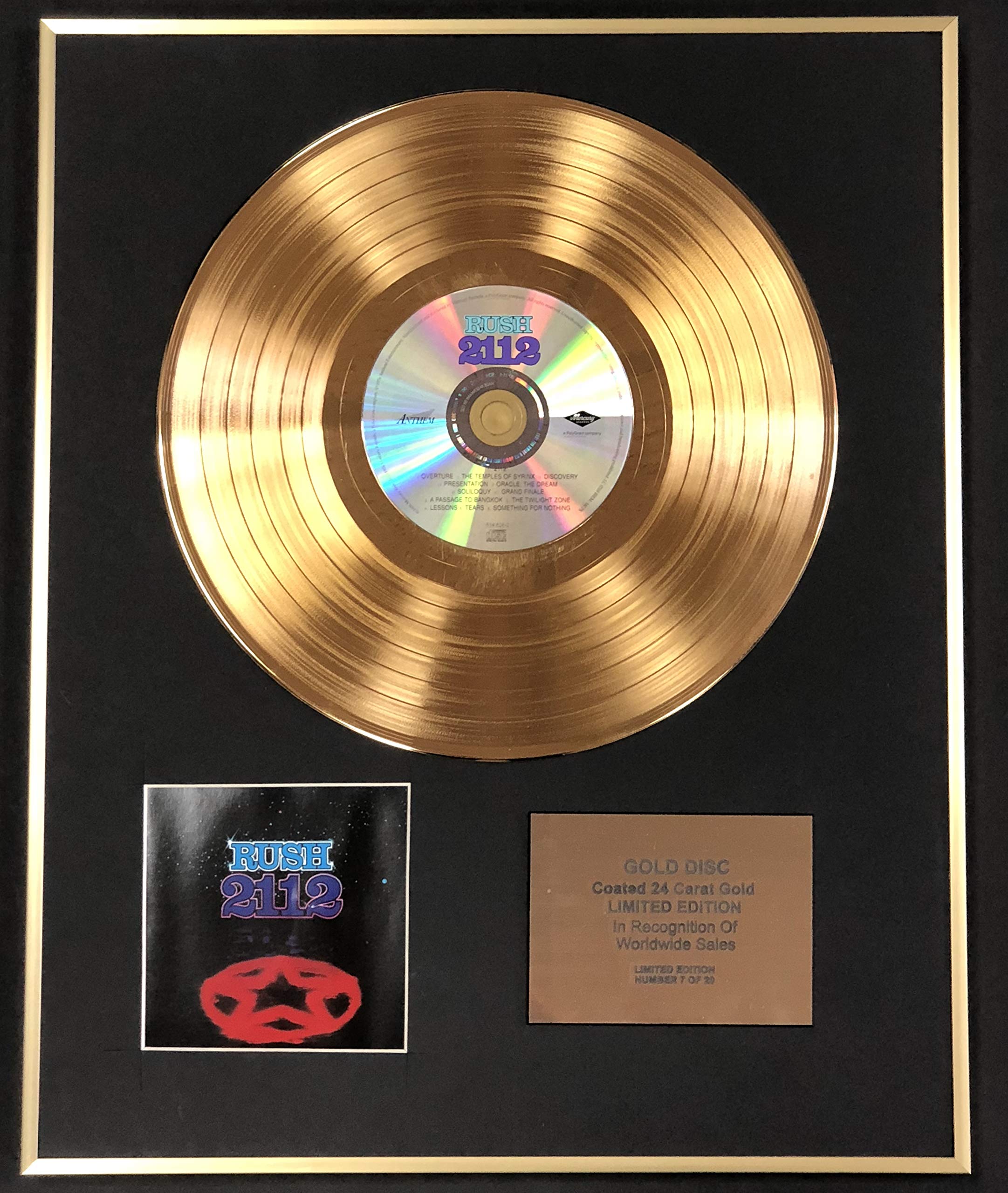 Century Music Awards - Rush - Exclusive Limited Edition 24k Gold 