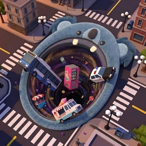 Hungry Bear Hole 3D: Monster City Eater, Wild Swallow Challenge & Offline Arcade Adventure Game