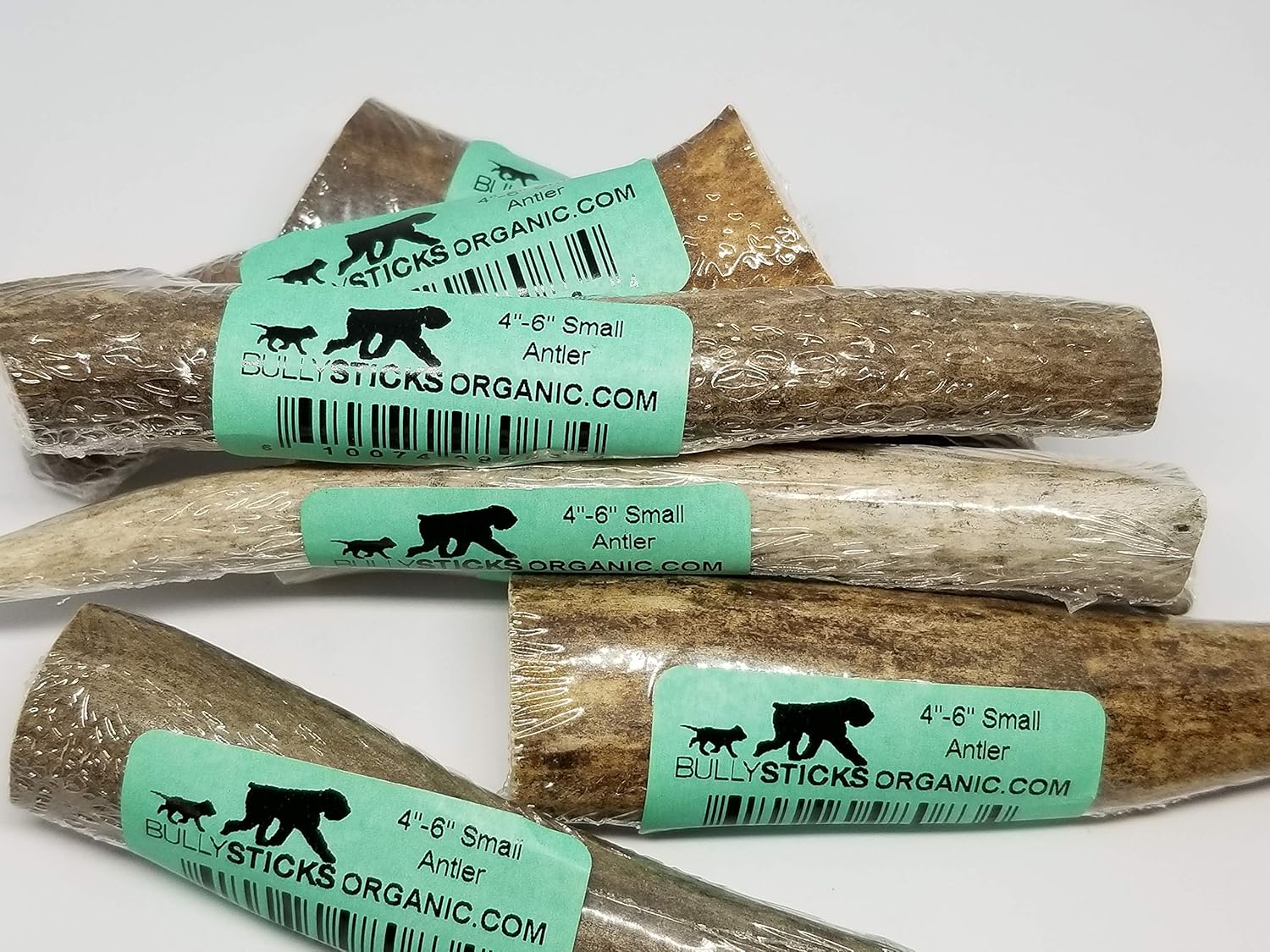 Bullysticks Organic Antlers for Dogs, Natural Elk Antlers for Dogs, Nutritious, Long Lasting Chews, USDA Approved (1 Pound of 4"-5" Chews)