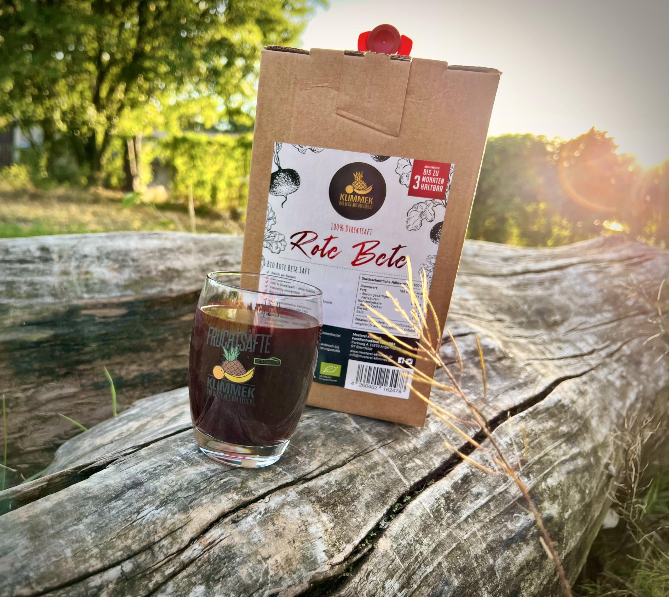 Bio Rote Betesaft 3L – 100% Direktsaft aus roten Beeten, naturbelassen & ungesüßt – ohne Zuckerzusatz, vegan & kaltgepresst im praktischen Bag-in-Box Karton