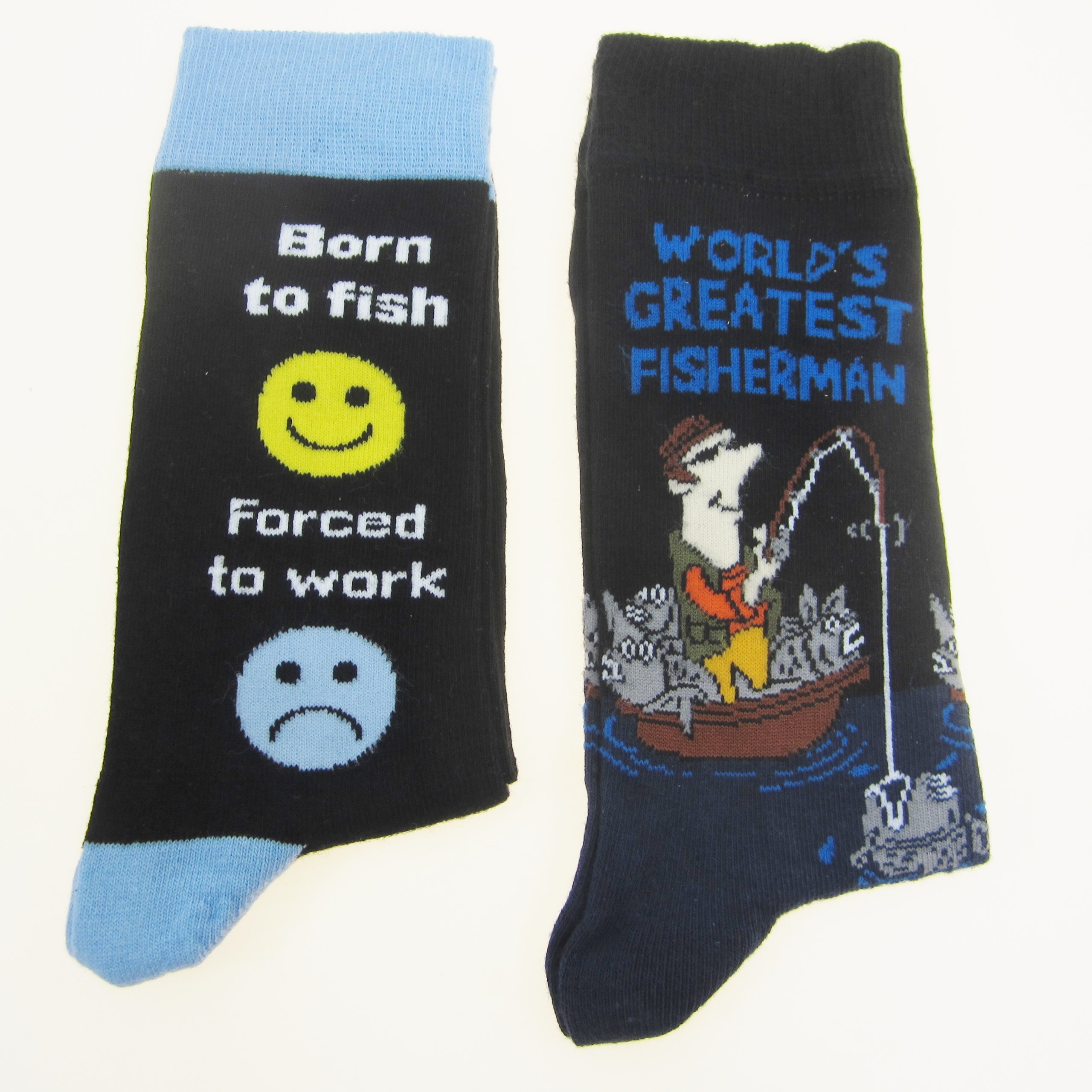 AffeGifts Regali per Pescatore, Calzini Uomo Novelty Divertenti Calzini Regalo per Gli Uomini Marito Papà Nonno Calzinis Divertenti di Natale