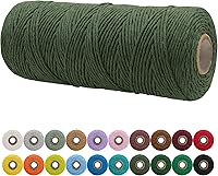 Vista 136 de JeogYong Cordón de macramé de un solo hilo 1mm x 426 yardas (1279 pies) Cuerda de algodón suave Hilo de macramé de 1 mm, suministros de macramé