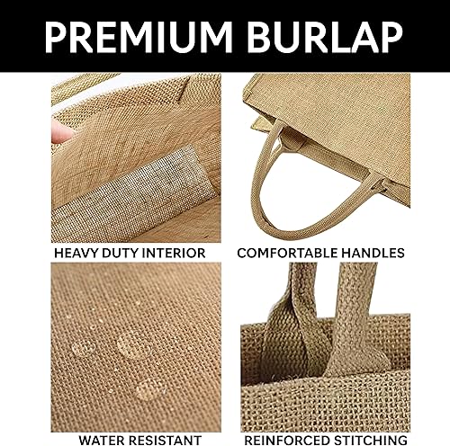 Miniatura 4 de totes. Bolsas de arpillera grandes - Bolsas de arpillera con asas - Bolsas de regalo de arpillera - Bolsas de yute - Bolsas de yute con asas