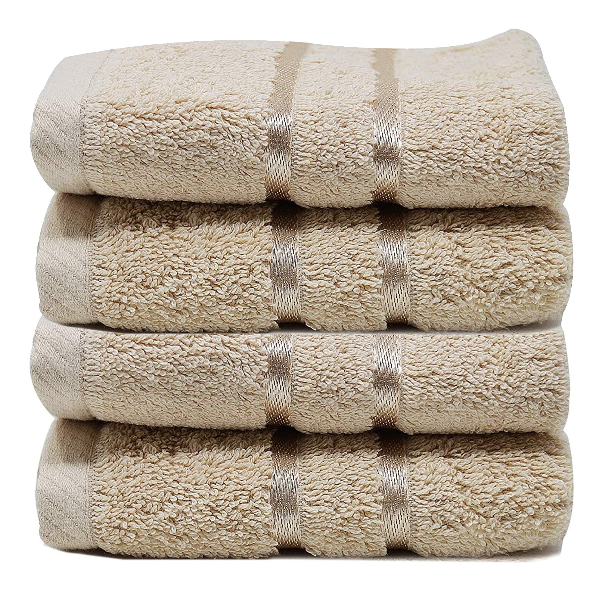 Towelogy Coffee Towelogy® 600Gsm Cotton Washcloths Multipack Quick Dry Flannels Face Towels Hotel Spa Bathroom Make Up Remover Cloths 30X30cm (, Pack Of 4)