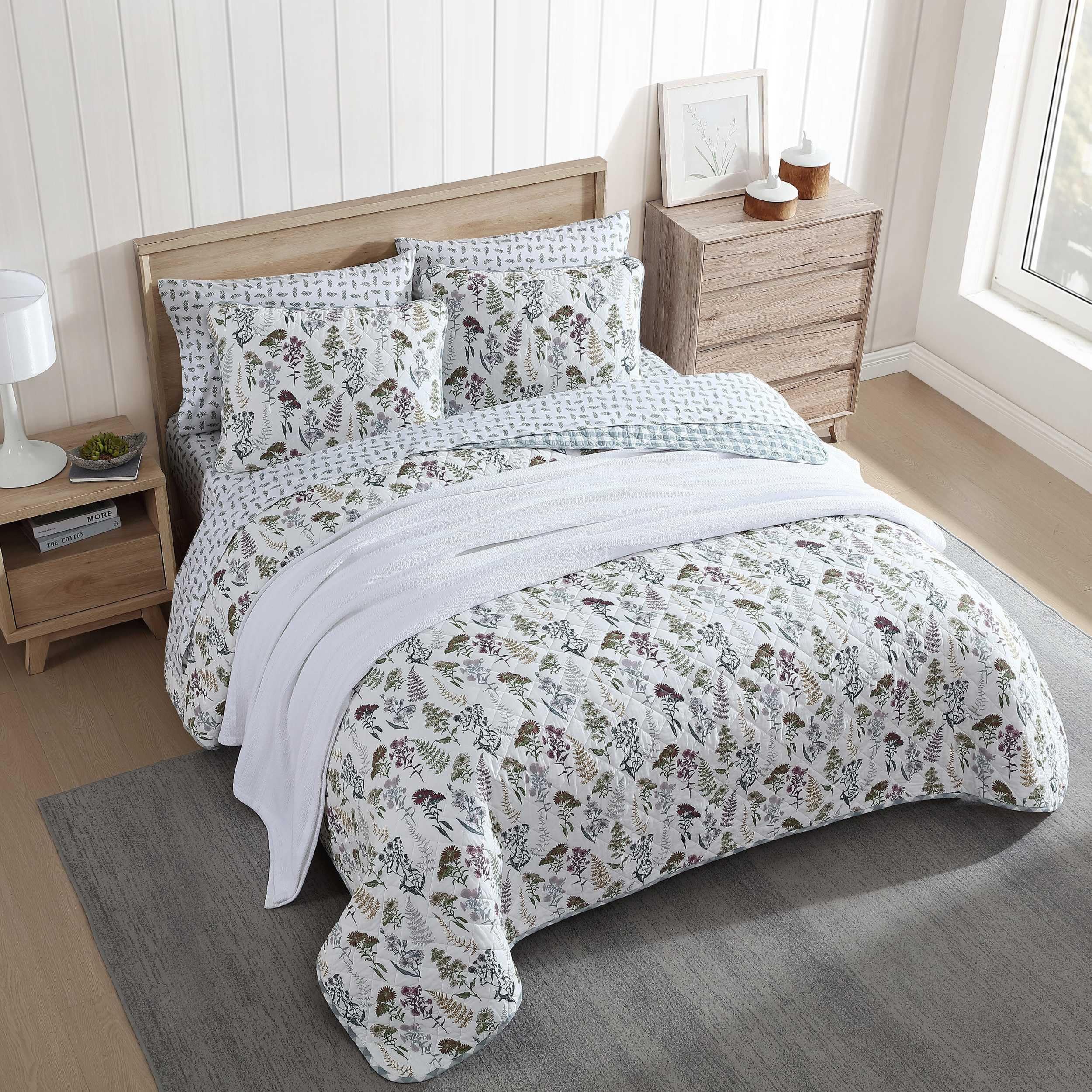 Eddie Bauer Set Biancheria Letto Matrimoniale 2 Pezzi – 100% Cotone, Plaid Verde, Morbido E Accogliente - 3