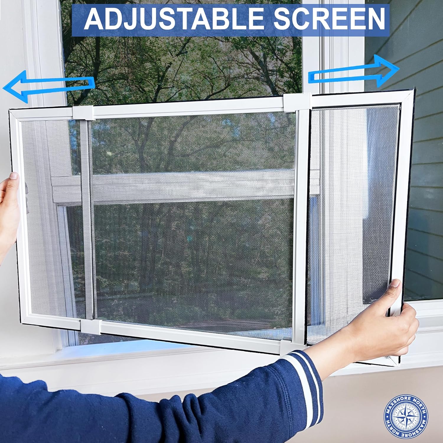 Expandable Window Screens for House Windows 20 H x 28-53 W inches - 2 Pack Large Adjustable Window Screens, Ideal Replacement Window Screens