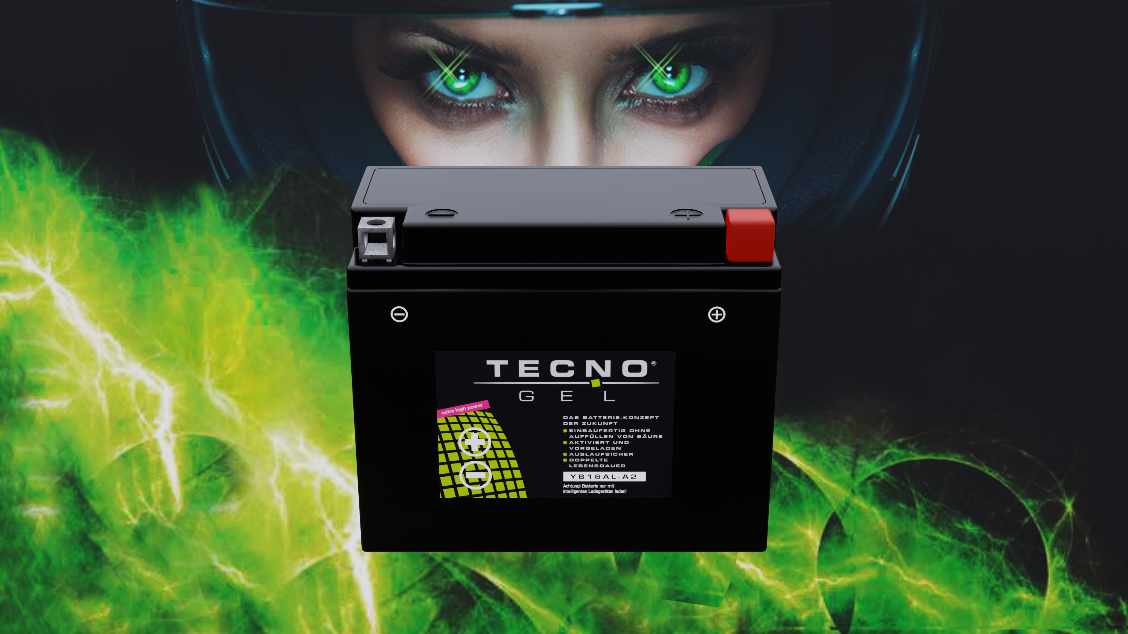 Batterie GEL KAGE Typ YB16AL-A2 Für Yamaha VMAX VMX 1200 VMX12 XV 750 Virago EBa