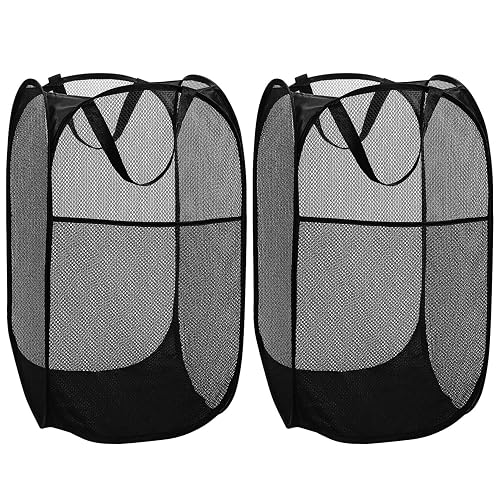 BATTOO Deluxe Strong Mesh Pop up Laundry Hamper Basket with