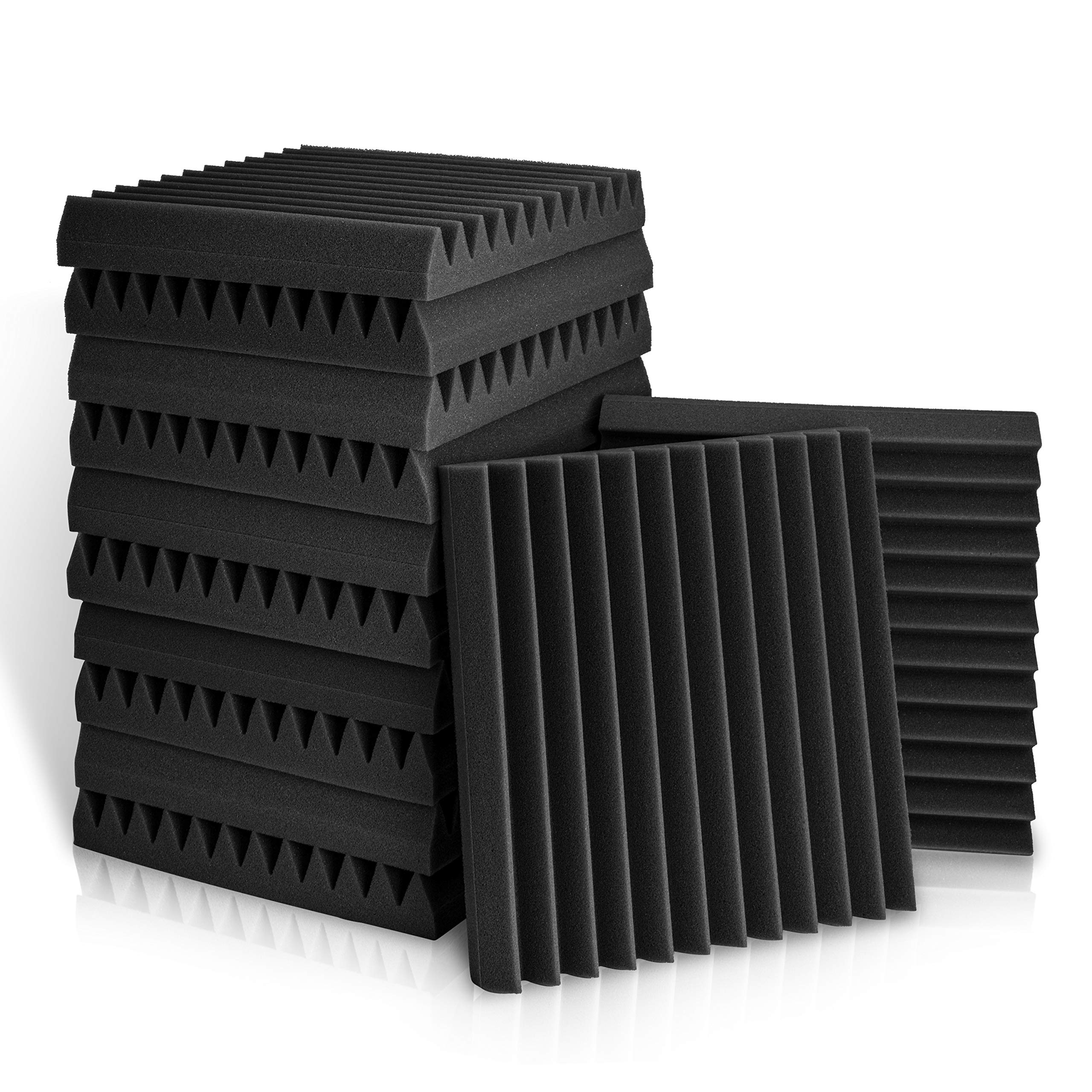 Buy 12 Pack Set Acoustic Panels, 2" X 12" X 12" Acoustic Foam Panels