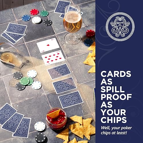 Miniatura 3 de Cartas de juego duraderas resistentes al viento, baraja de cartas impermeable, cartas de póquer protegidas de plástico, capas extra integradas para