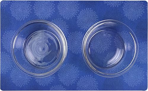 Miniatura 87 de Drymate Mantel individual con tazón para mascotas, tapete de alimentación de alimentos para perros y gatos, tela absorbente, respaldo impermeable