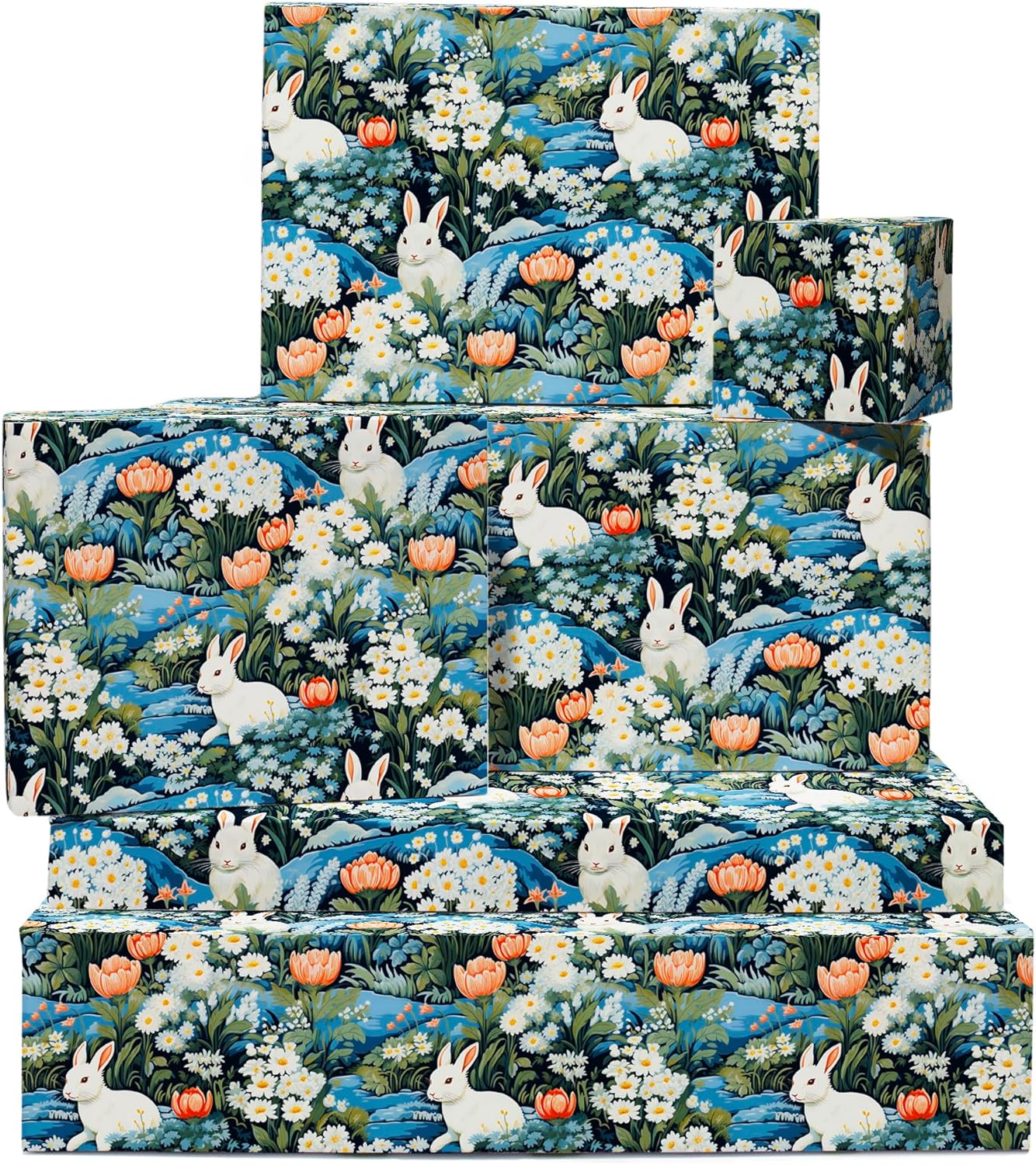 Amazon.com: CENTRAL 23 Animal Wrapping Paper - Rabbit - 6 Sheets of ...