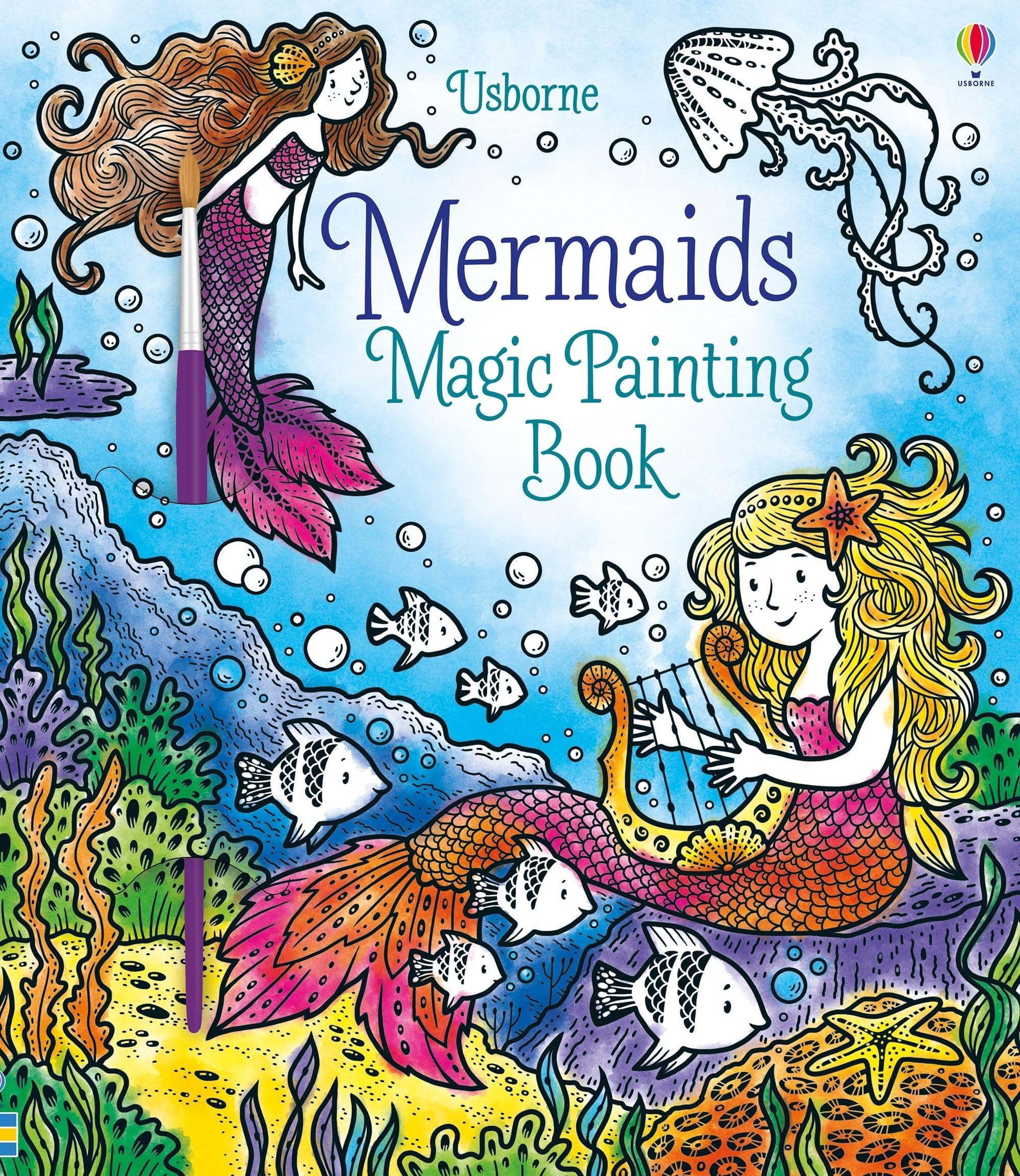 Mermaids Magic Painting Book: A Water Painting Activity Book Featuring Mermaids and Dolphins for Kids (Ages 5-8)