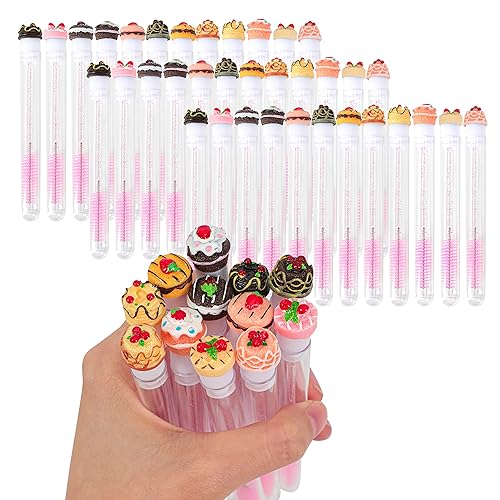 Miniatura 7 de 60 cepillos desechables de pestañas de colores, carretes de pestañas de diamante, cepillo de maquillaje, varita de rímel en tubo sanitario,