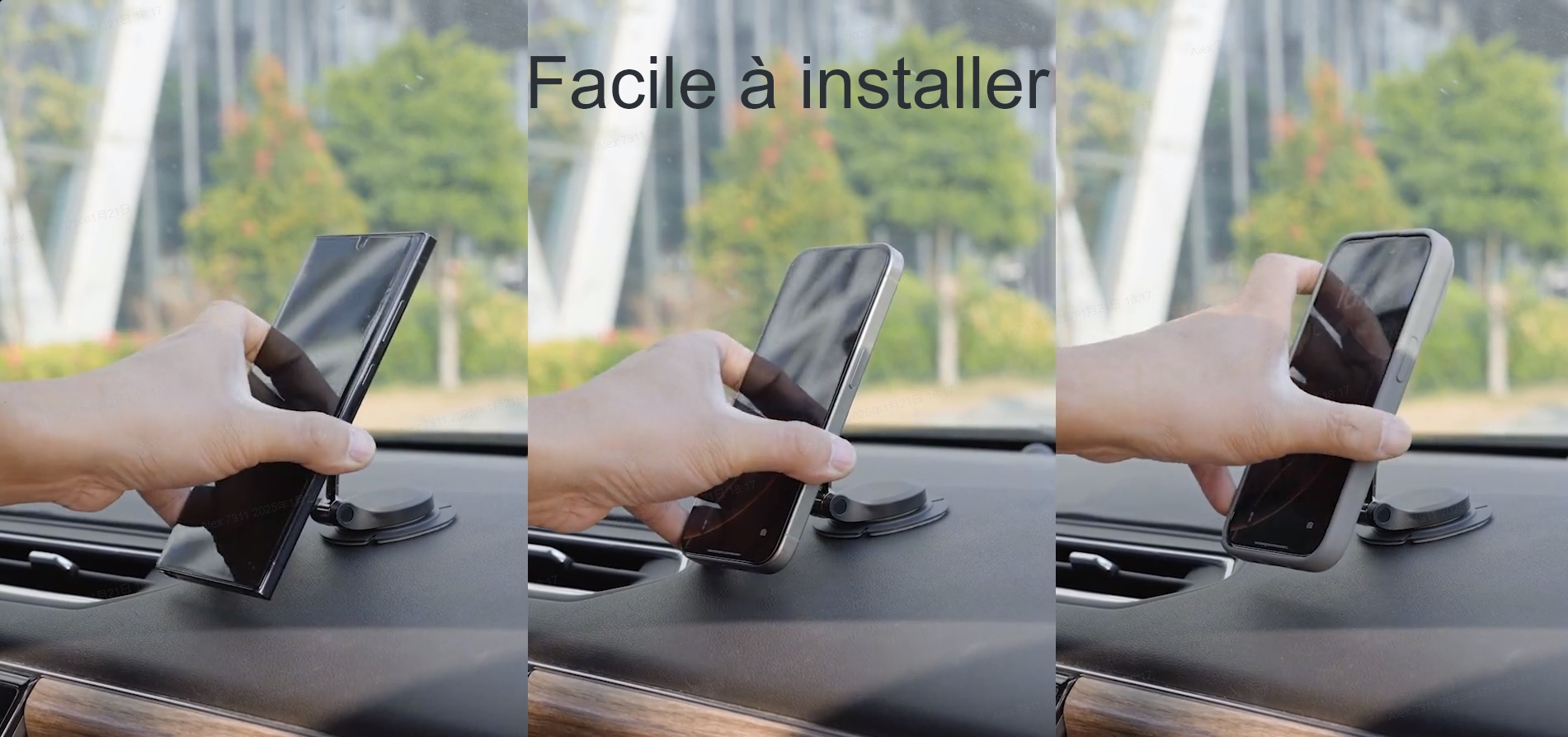 Support Téléphone Voiture Magnétique LDJYEONS - Compatible MagSafe, Rotation 360°, Fixation Par Ventouse Puissante