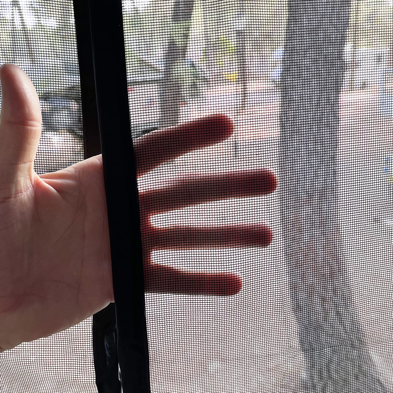 Apalus Zanzariera con Magneti in Vetroresina, Modello Deluxe - Rete Molto Resistente, Tenda con Magneti Ancora Più Potenti, Resiste al Vento e ai Raggi UV - Non Accorciabile (60x180CM, Nero)