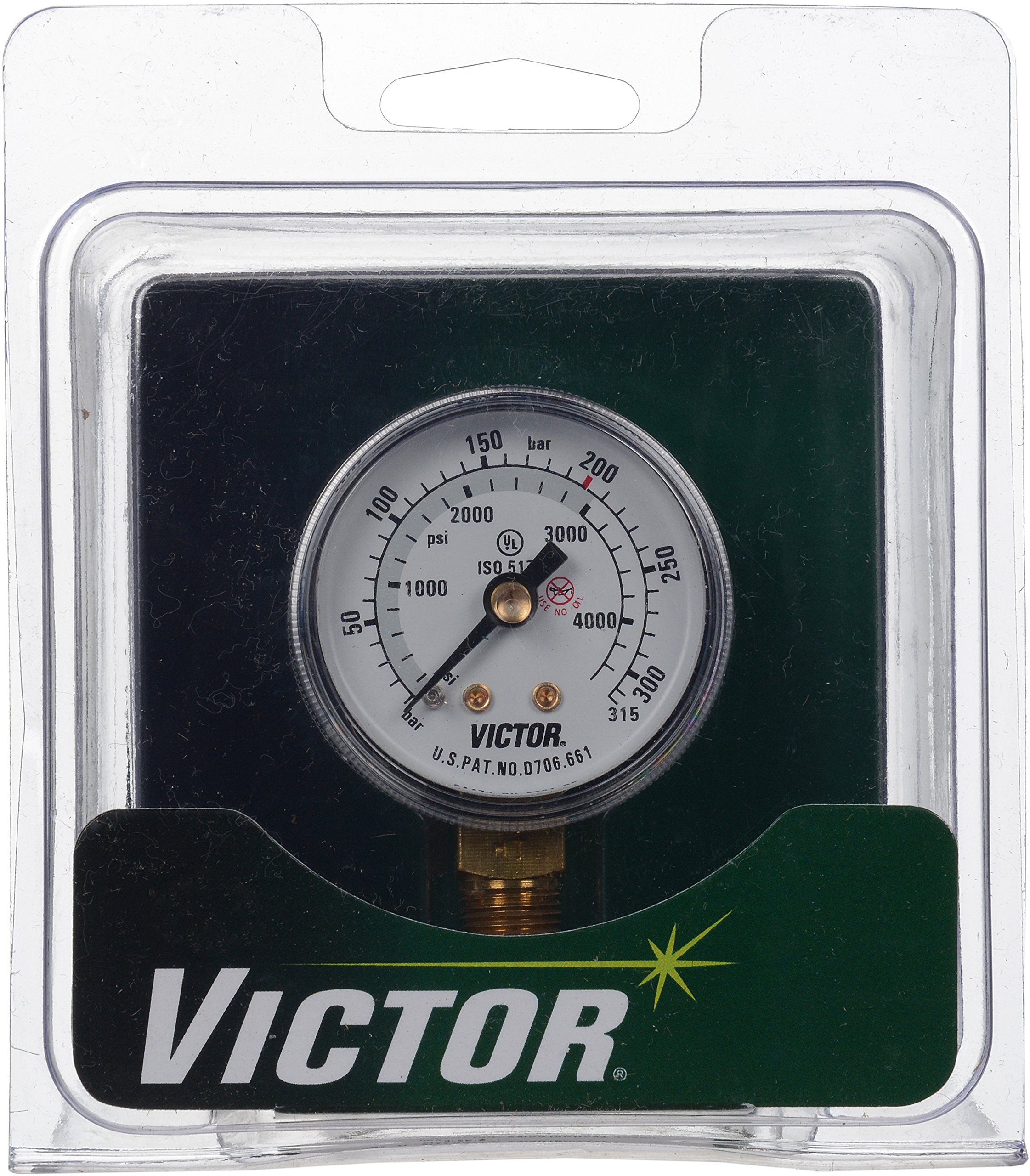 Victor 1435-0097RP Replacement Gauge, 1.5 315bar/4568 PSI