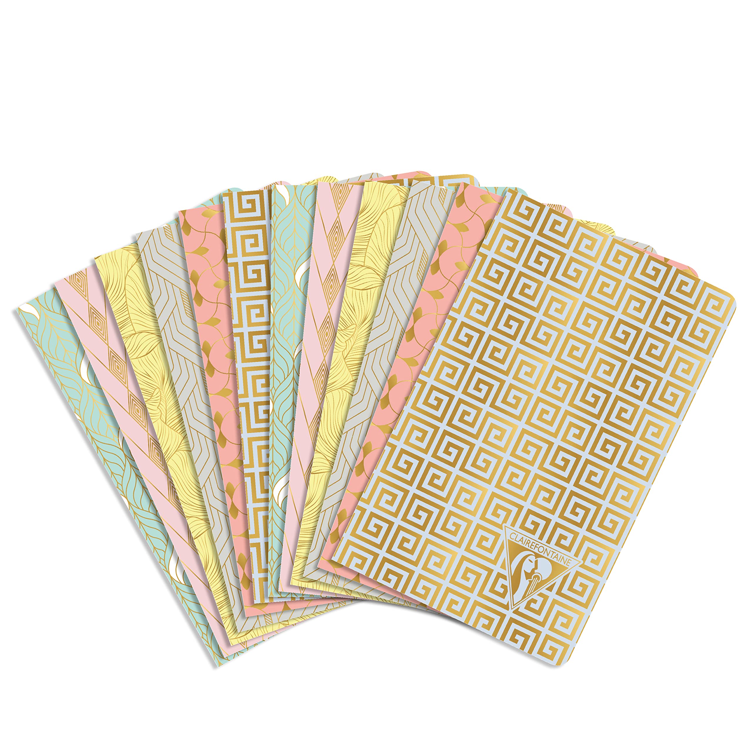 Clairefontaine 193086C 12 Hefte NeoDeco 7,5x12cm 24 Blatt liniert sortiert