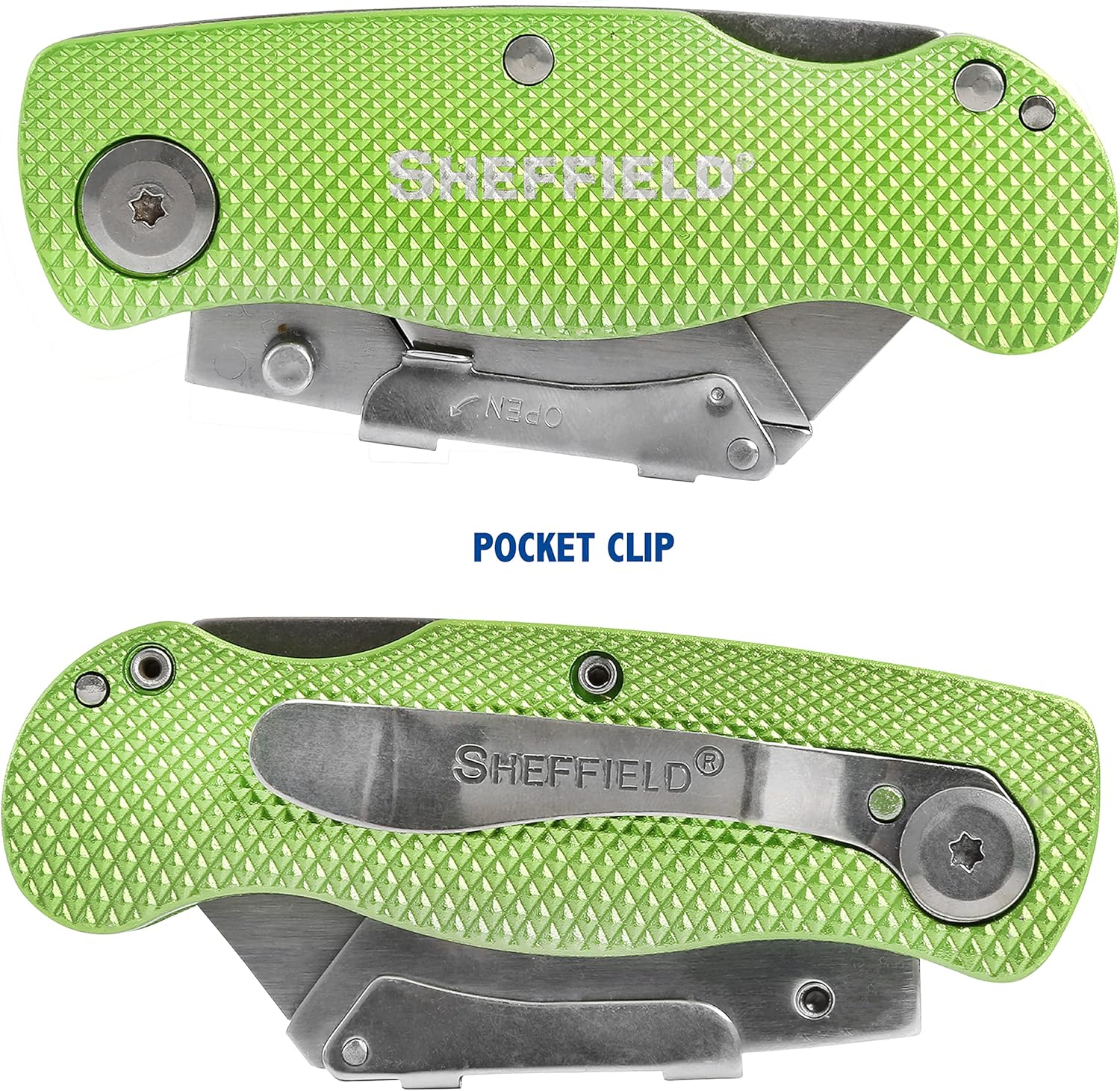 Sheffield Folding Utility Knife with pocket clip