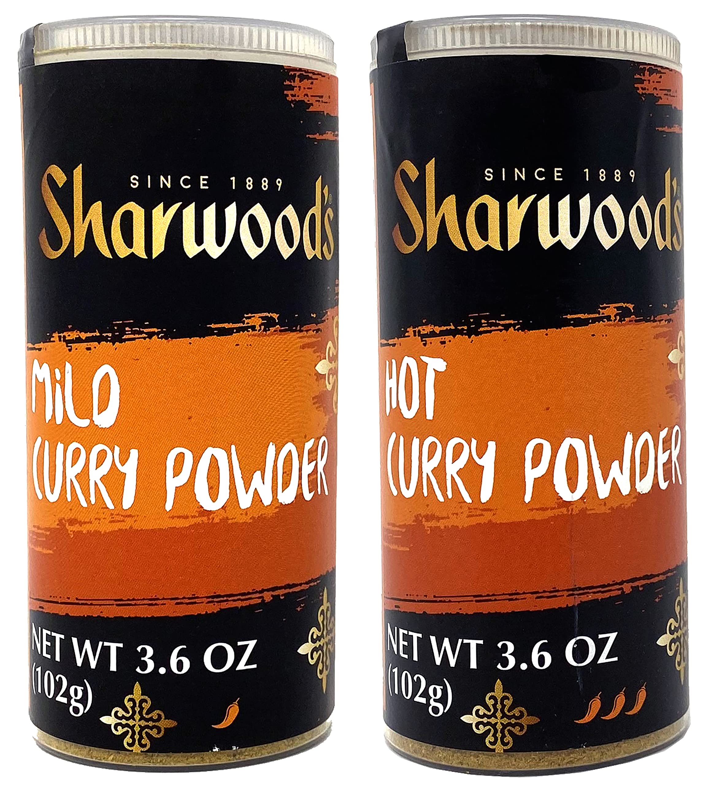 Sharwoods Hot Curry Powder 102g x1 + Sharwoods Mild Curry Powder 102g x1