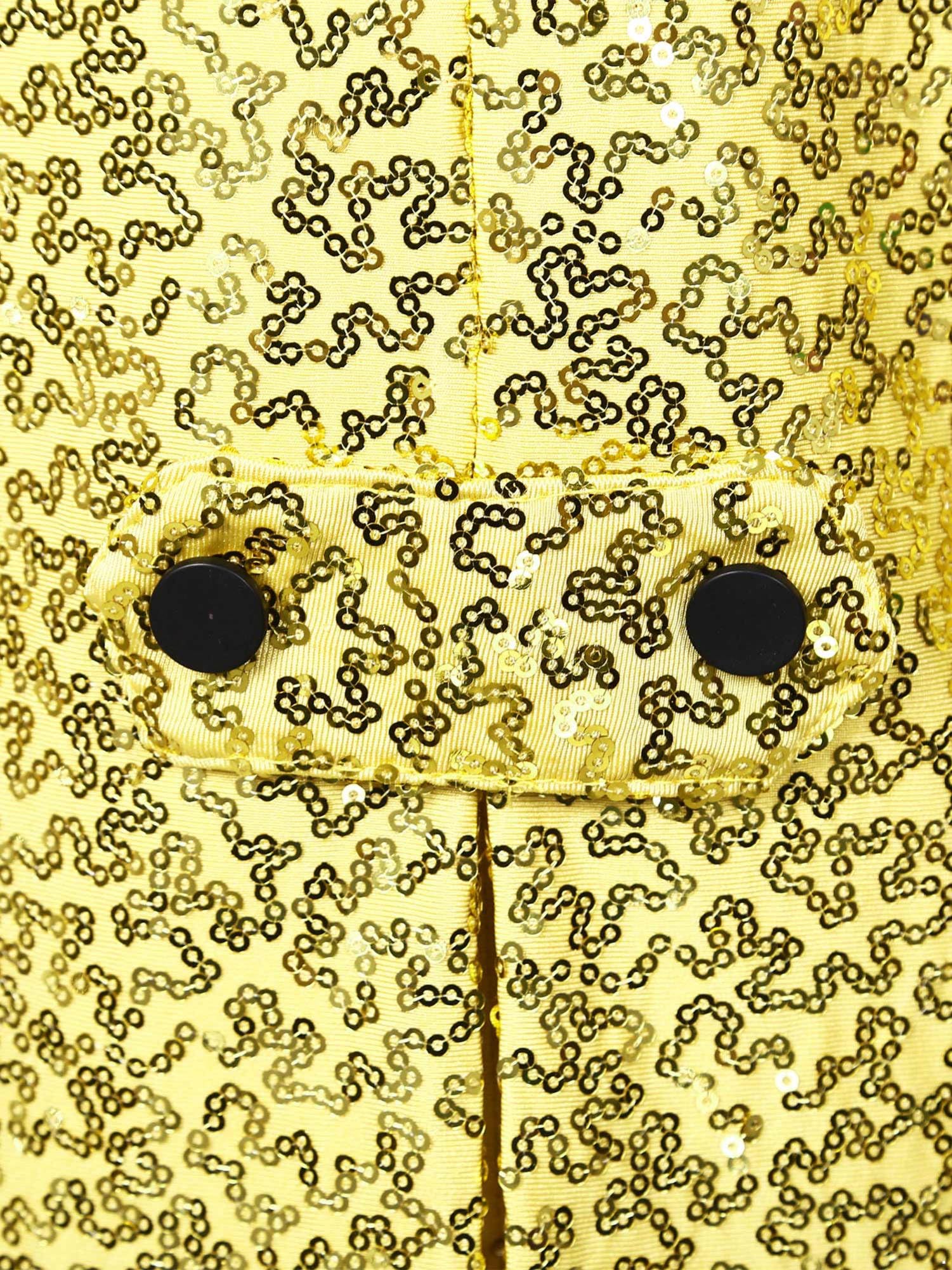 IEFIEL Esmoquin de Lentejuelas para Niño Chaqueta de Fiesta Vestir Formal de Boda Cóctel Chaqueta de Mago Disfraz de Fiesta Carnaval 5-16 Años Dorado 13-14 años
