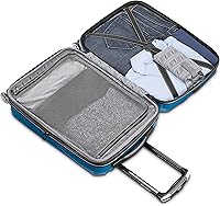 Vista 7 de Samsonite Centric 2 Set de maletas rígidas expandibles con ruedas giratorias dobles, Azul Caribe, Juego de 2 piezas (equipaje de mano/grande)