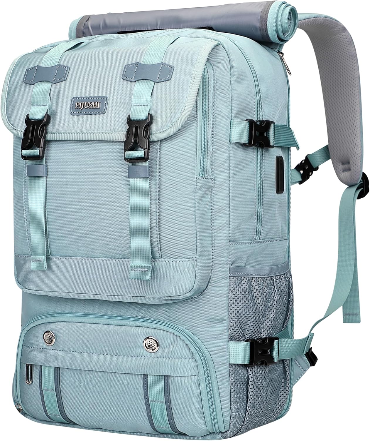 PIJUSHI Travel Backpack for Women Carry on Luggage Backpack Flight Approved Convertible Duffle Bag Fit 16 Inch Laptop(PE037 Blue) - Image 9