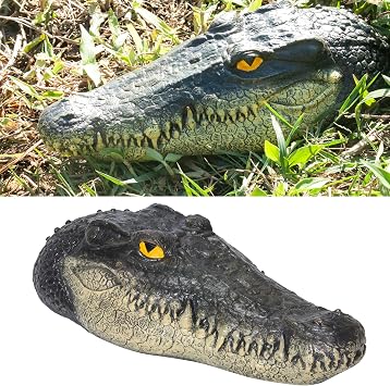 LUEUR Floating Alligator Head Garden Decor for Ponds & Pools Outdoor Water