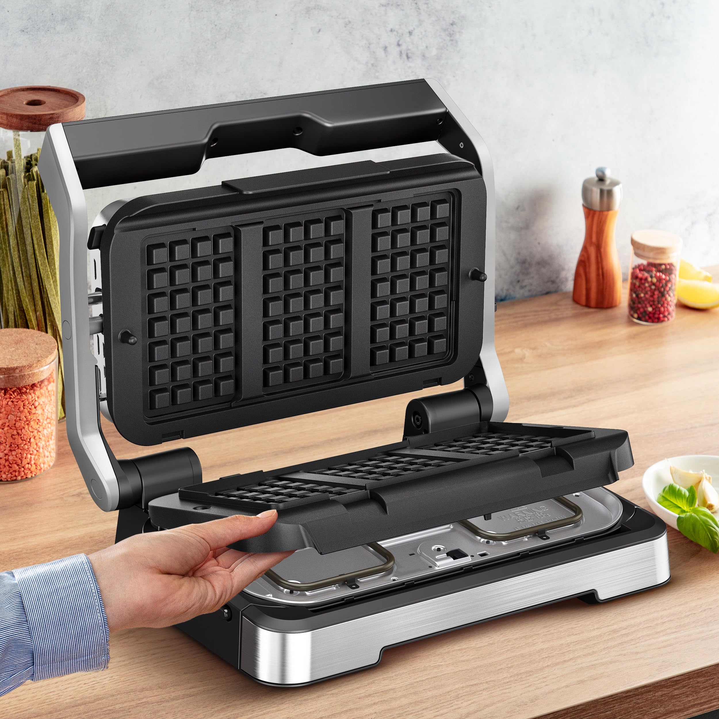 Tefal XA7348 Waffelplatten für OptiGrill 4in1 und 2in1 XL | Zubereitung von belgischen Waffeln | Aluminiumdruckguss | Antihaftbeschichtung | spülmaschinenfest | Schwarz